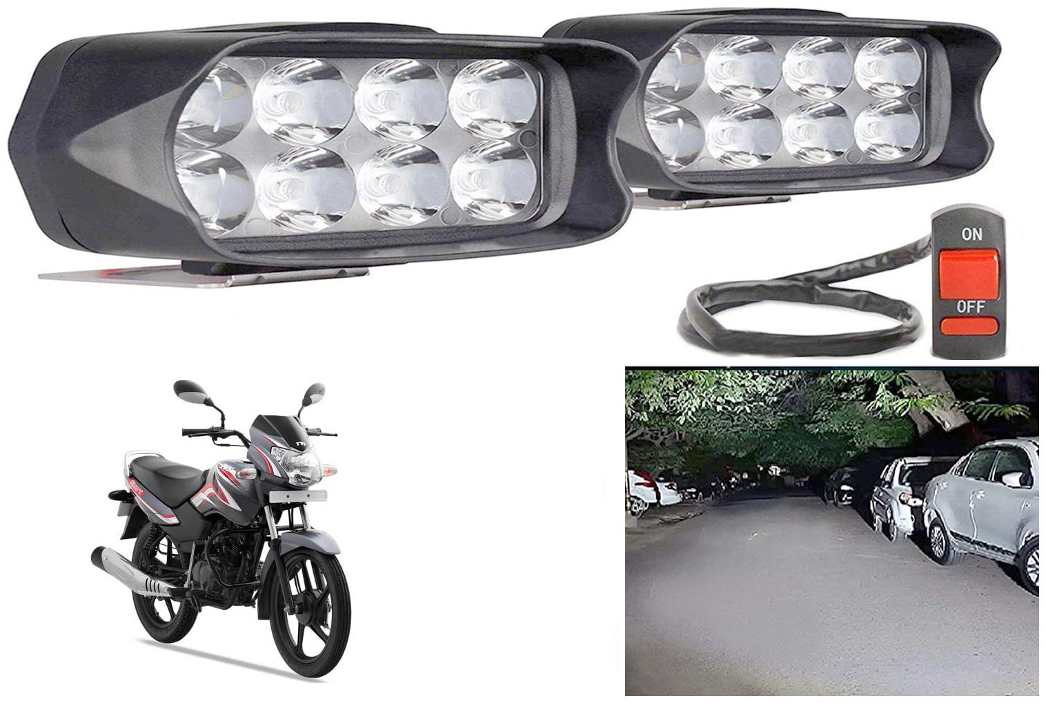 

SHOP4U L21 Shilon 8 LED Fog Lamp Light for TVS Sport ( Free on off Switch )