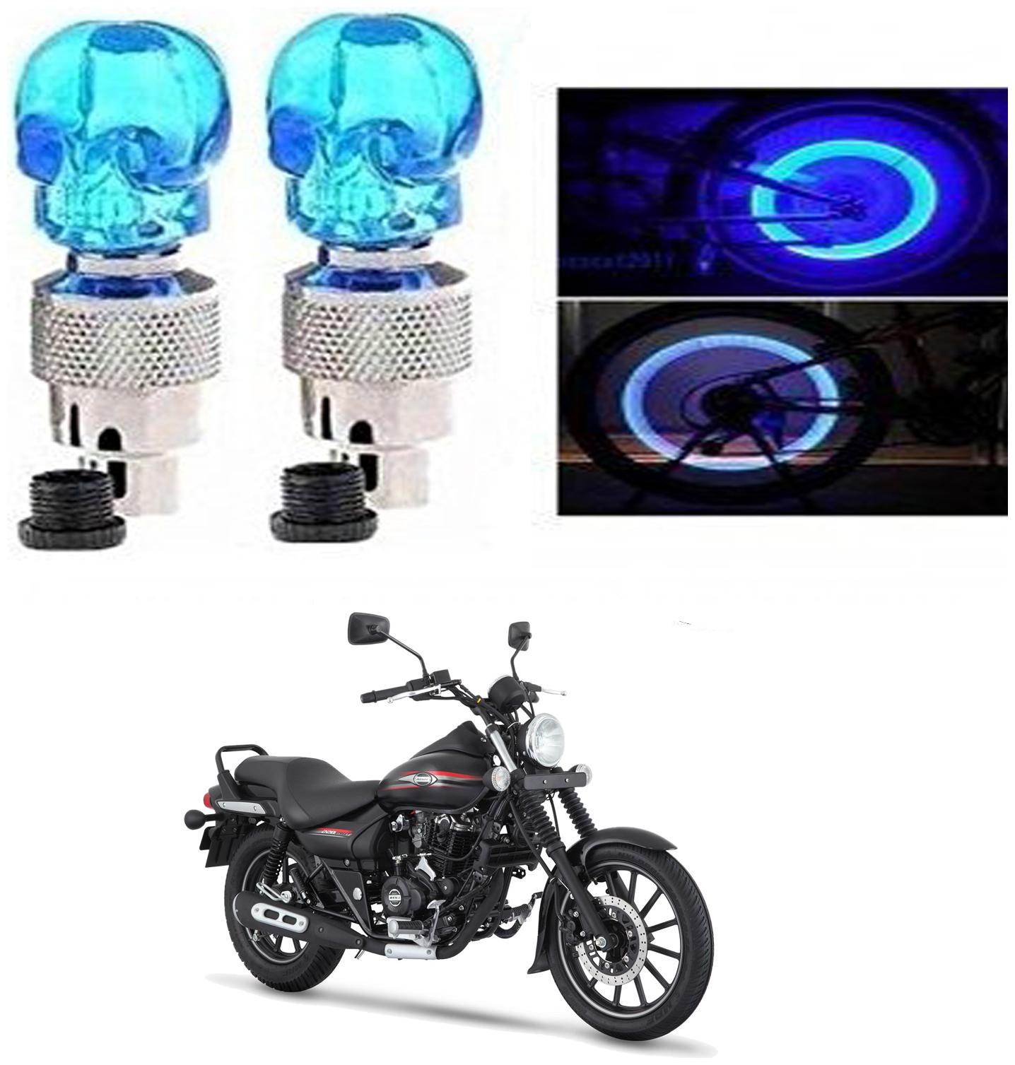

SHOP4U Skull Wheel Tyre Light With Motion Sensor for Bajaj Avenger Street 220 (Blue Pack of 2 )