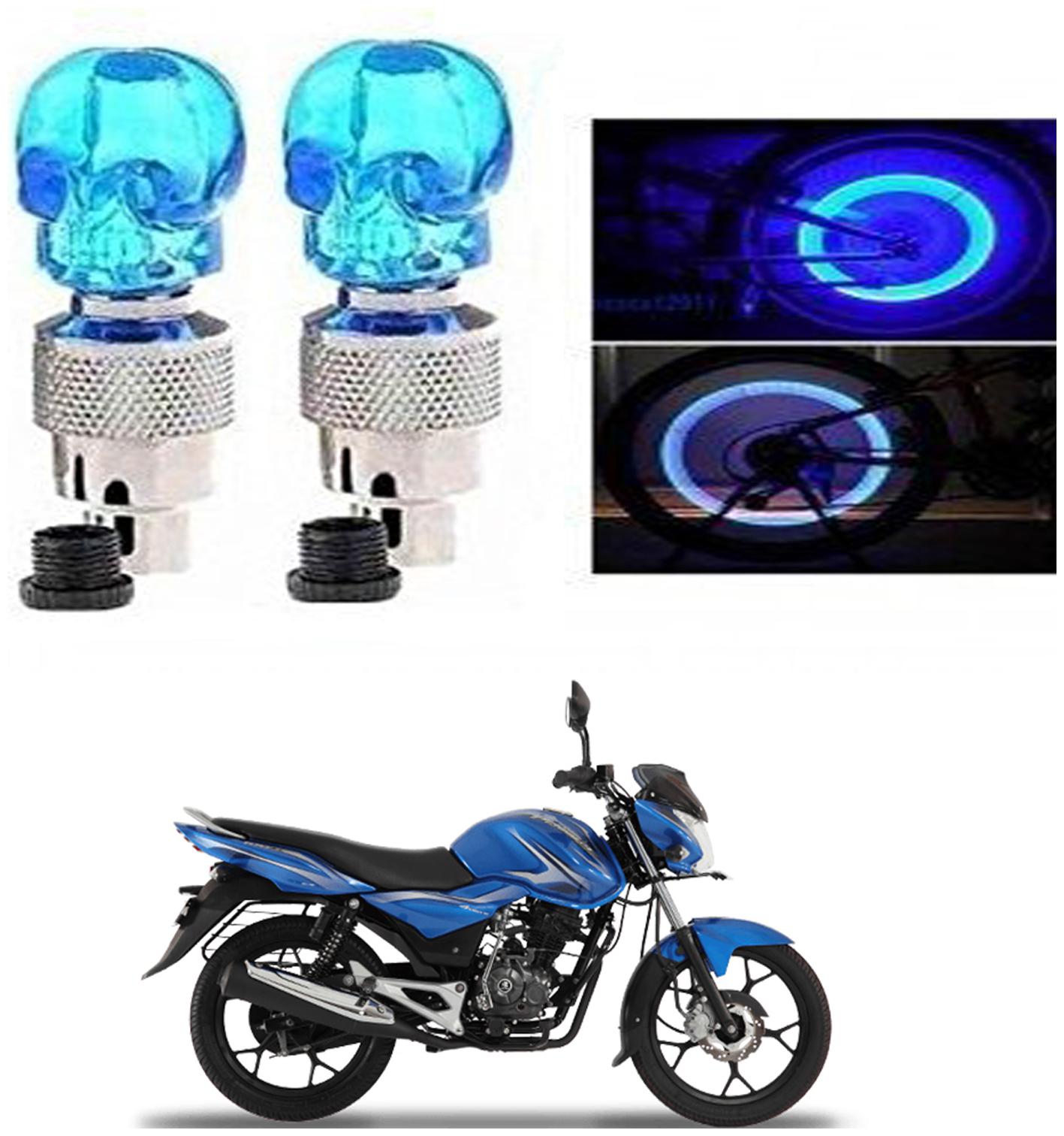 

SHOP4U Skull Wheel Tyre Light With Motion Sensor for Bajaj Discover 100M (Blue Pack of 2 )