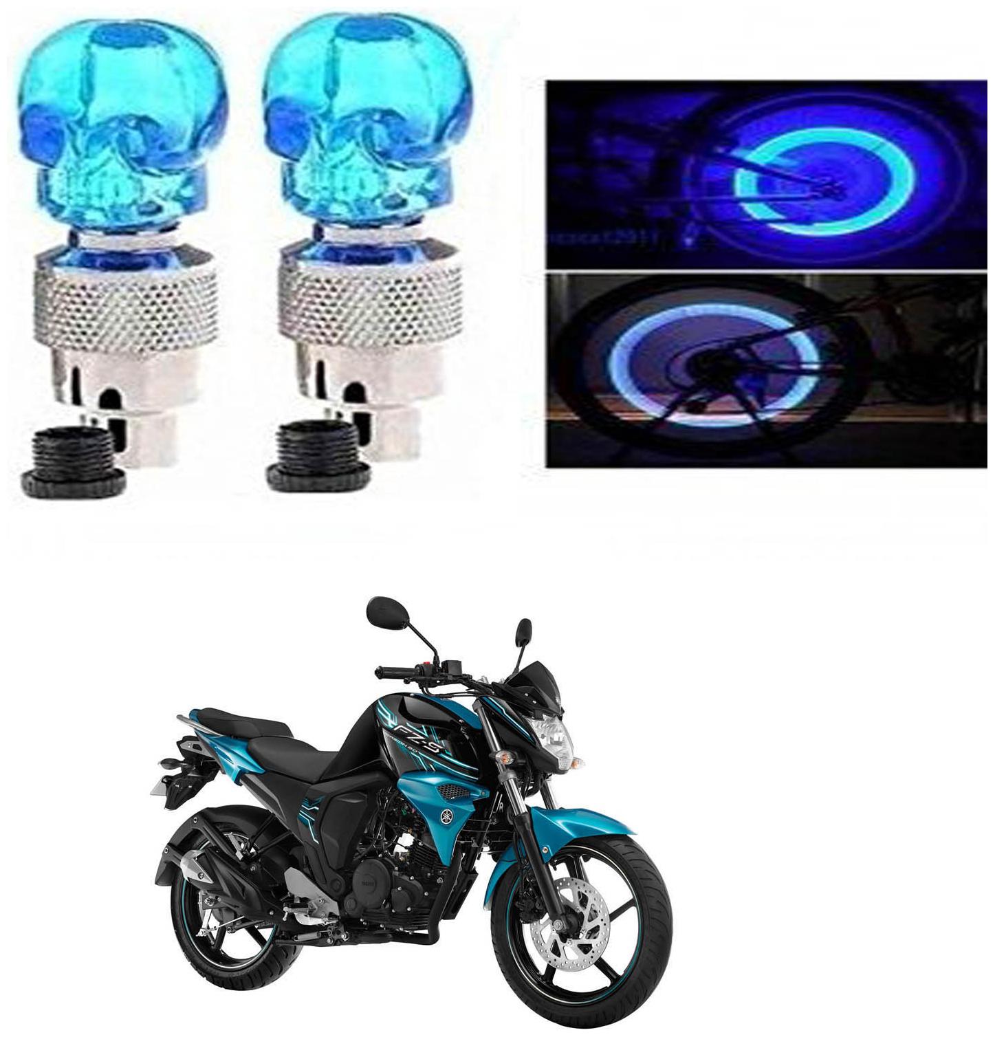 

SHOP4U Skull Wheel Tyre Light With Motion Sensor for Yamaha FZ-S-FI (Blue Pack of 2 )