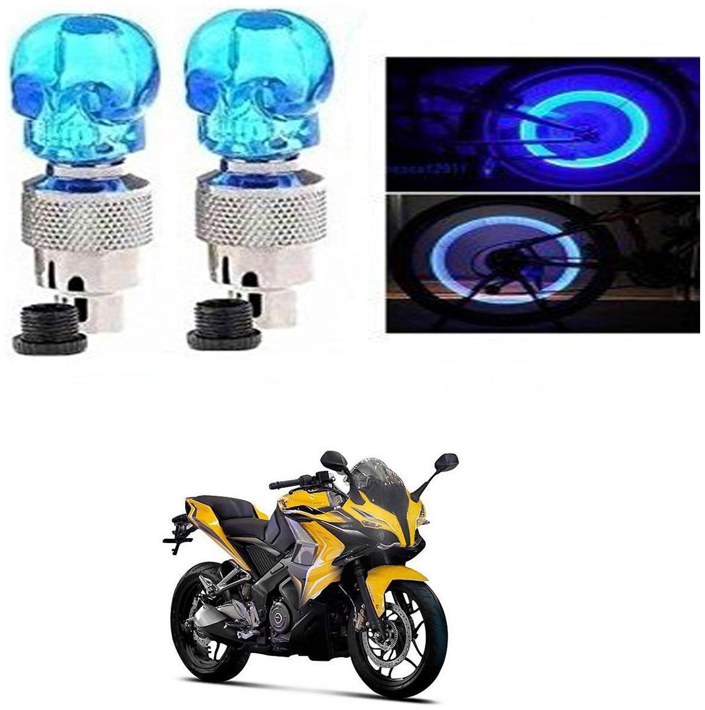 

SHOP4U Skull Wheel Tyre Light With Motion Sensor for Bajaj Pulsar SS400 (Blue Pack of 2 )