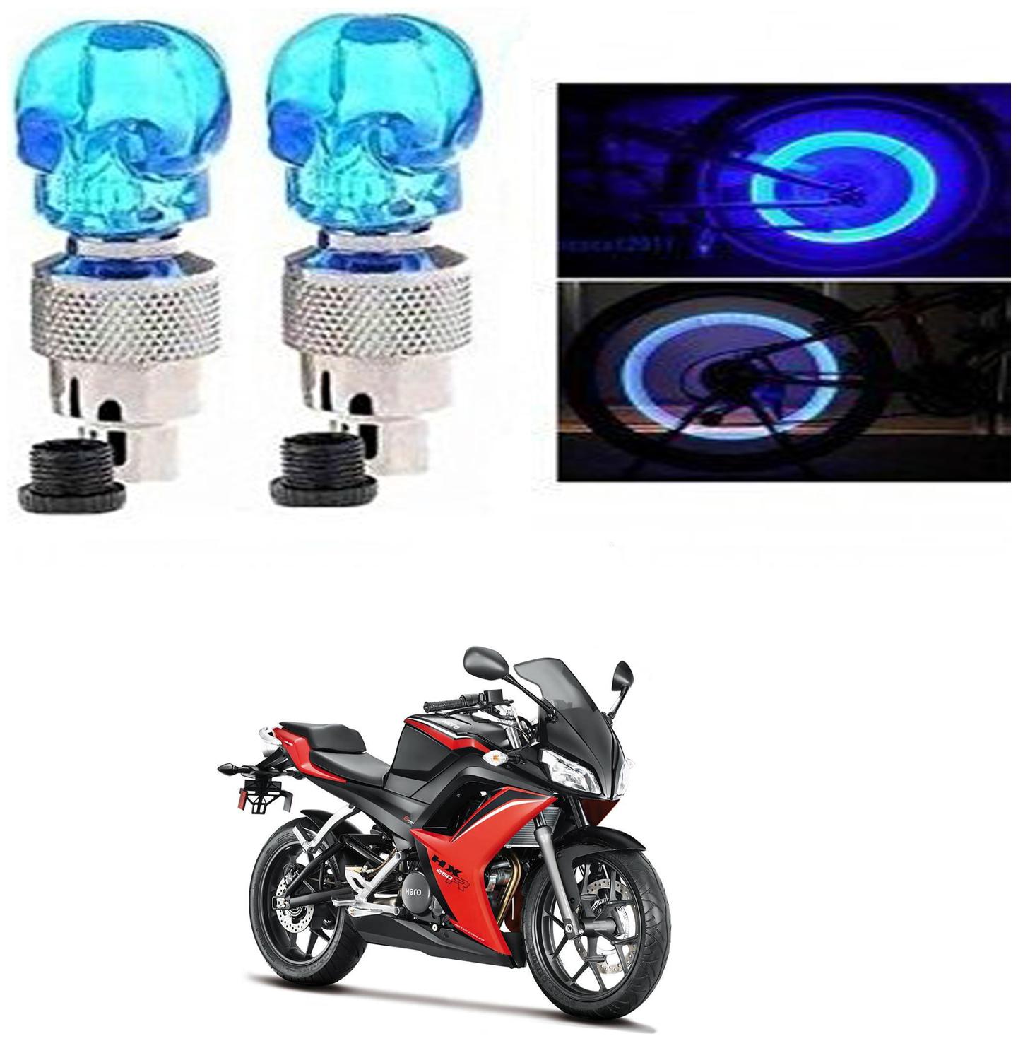 

SHOP4U Skull Wheel Tyre Light With Motion Sensor for Hero HX 250R (Blue Pack of 2 )