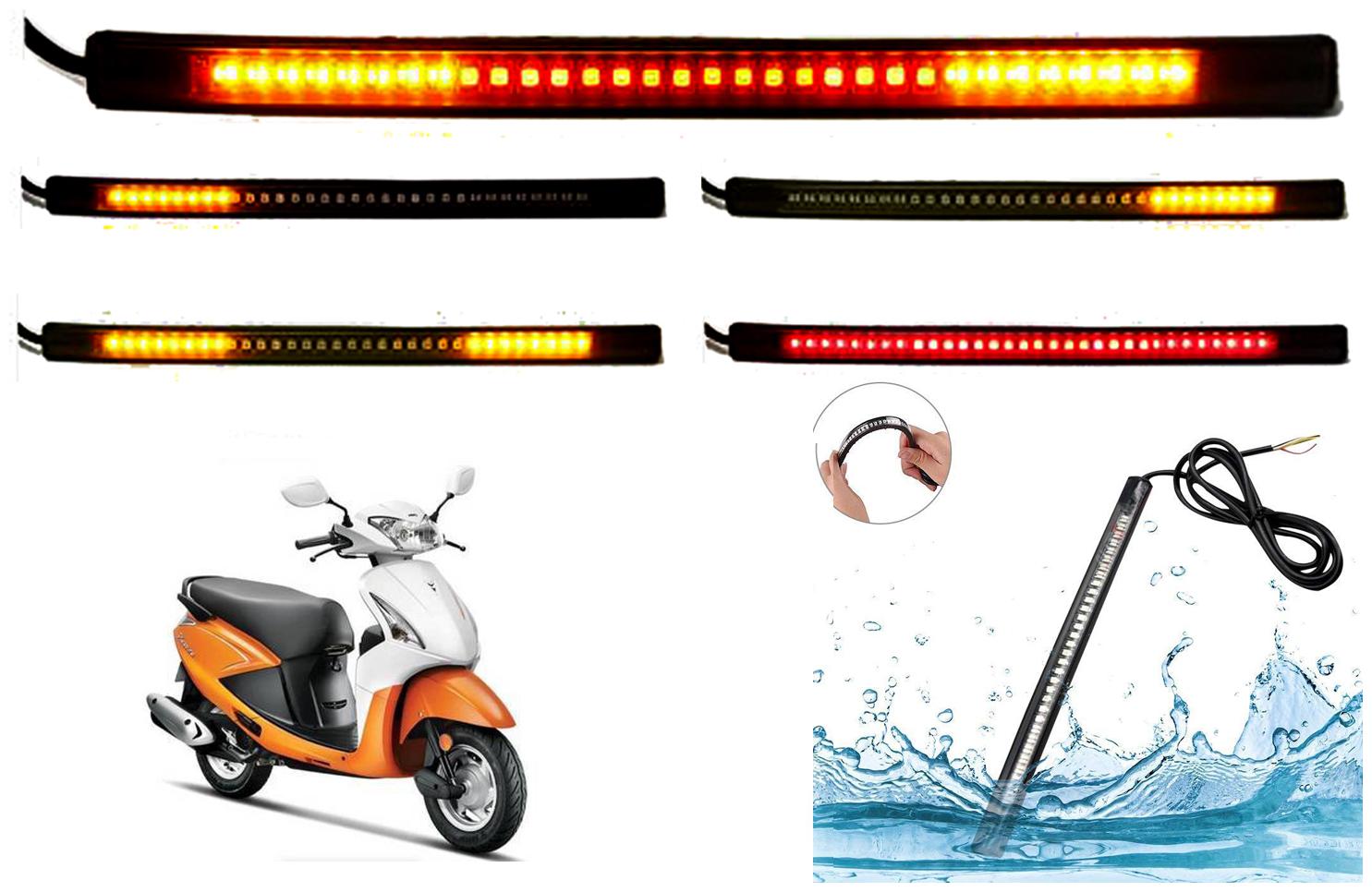 

SHOP4U SMD Flexible LED Strip Tail Light Brake Light with Turn Indicator Signals for Hero Pleasure