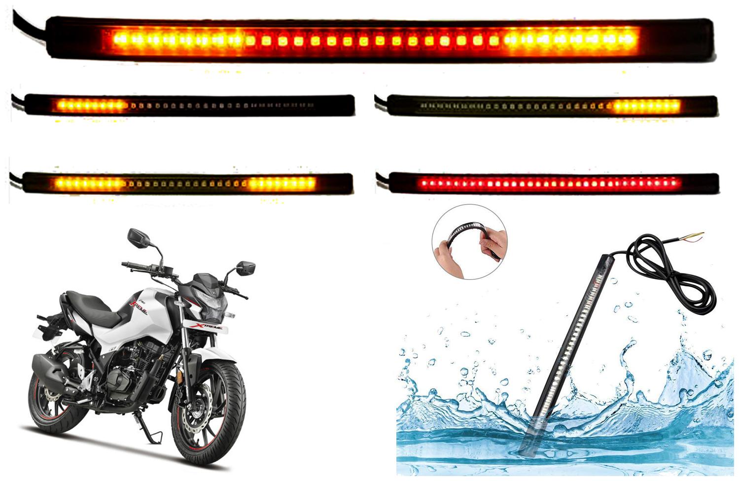 

SHOP4U SMD Flexible LED Strip Tail Light Brake Light with Turn Indicator Signals for Hero Xtreme 160R