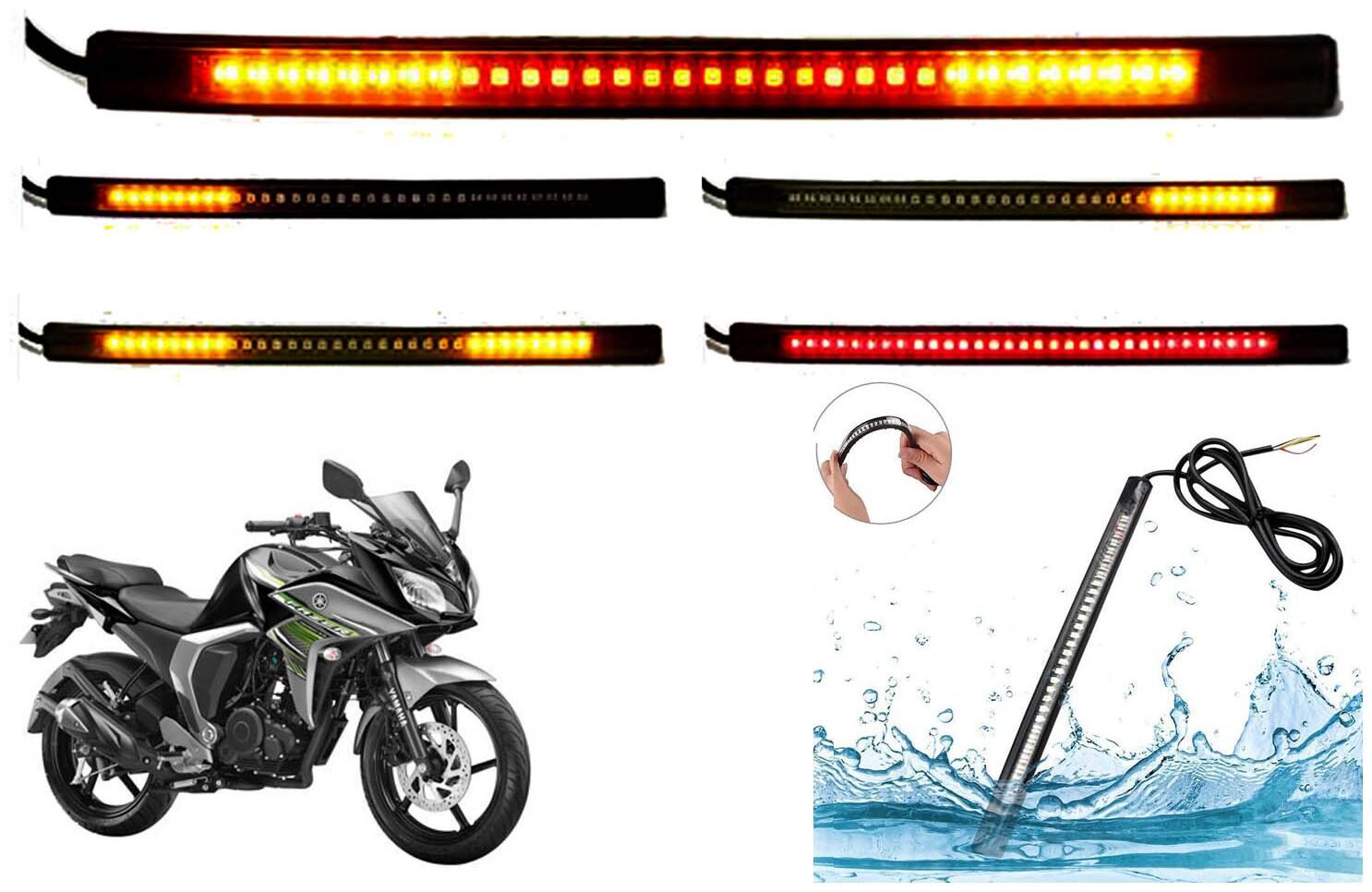 

SHOP4U SMD Flexible LED Strip Tail Light Brake Light with Turn Indicator Signals for Yamaha Fazer FI