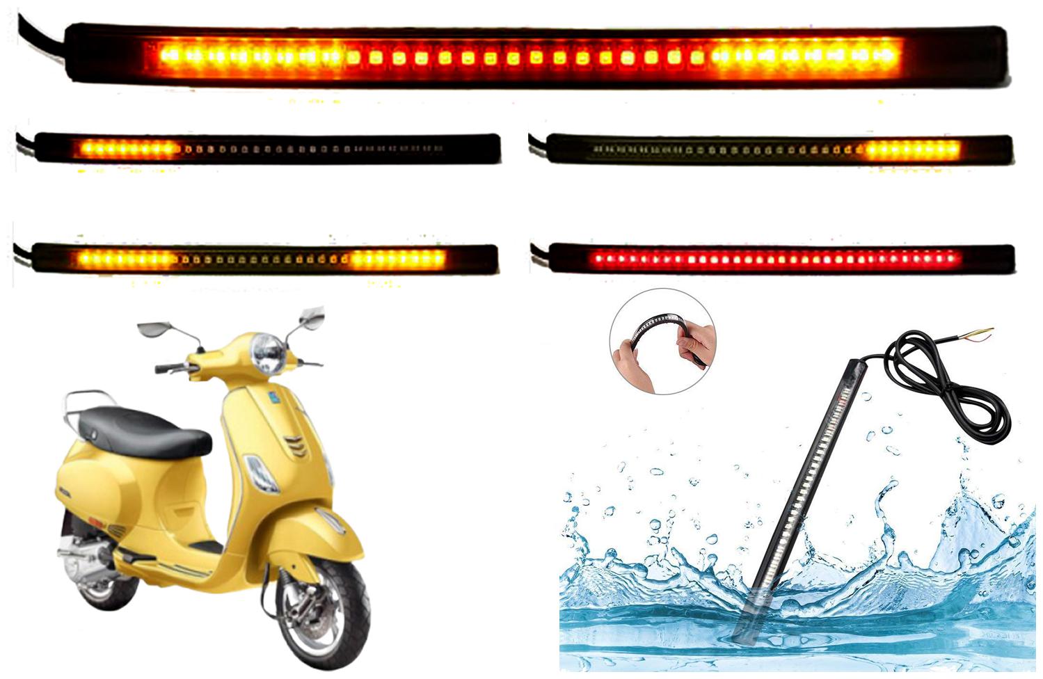 

SHOP4U SMD Flexible LED Strip Tail Light Brake Light with Turn Indicator Signals for Piaggio Vespa ZX 125