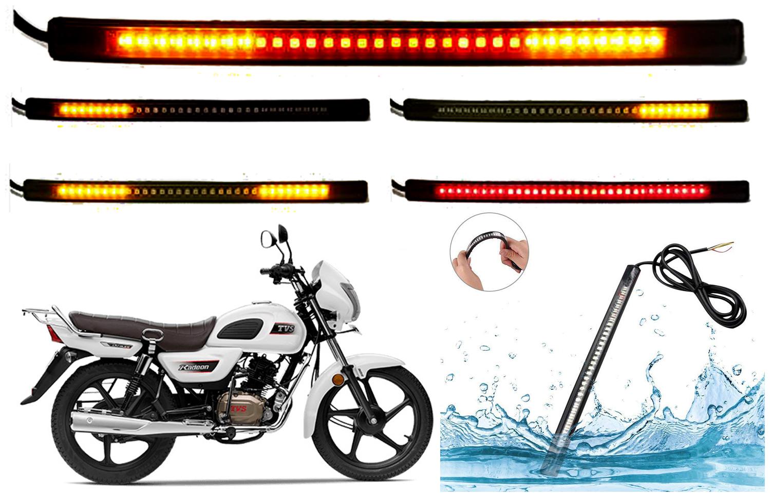 

SHOP4U SMD Flexible LED Strip Tail Light Brake Light with Turn Indicator Signals for TVS Radeon