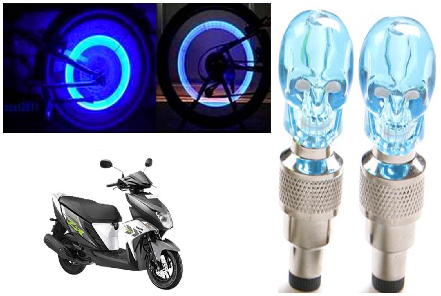 

SHOP4U( Unbranded ) Bike Skull Tyre Blue LED With Motion Sensor Light for Yamaha Ray ZR