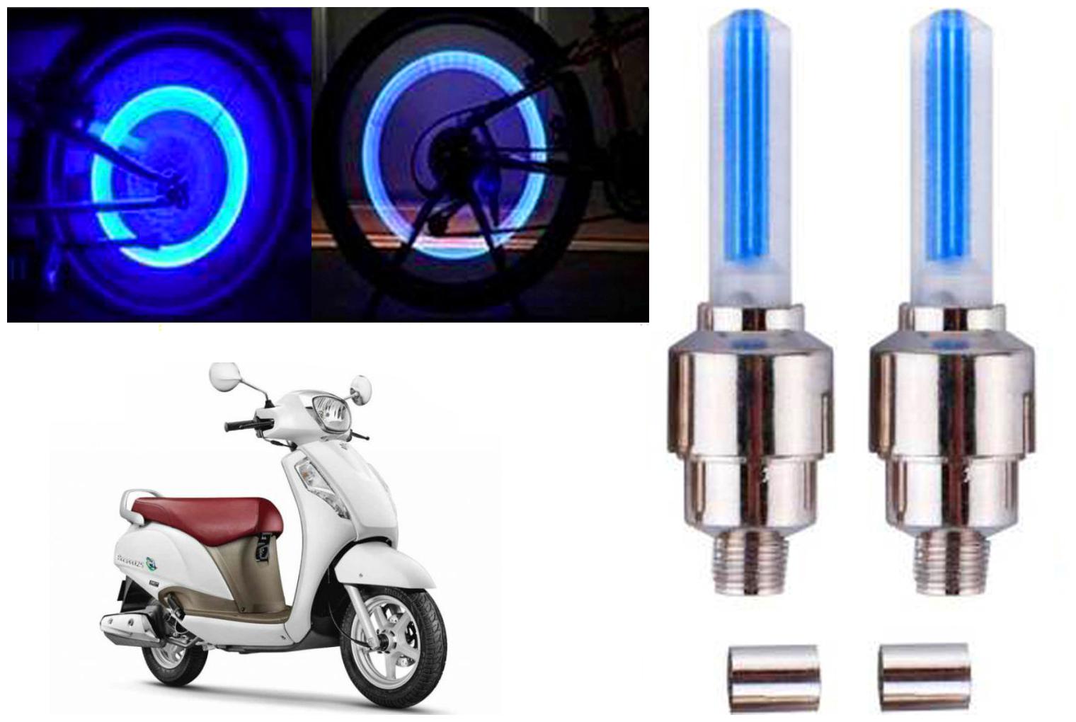 

SHOP4U( Unbranded ) Bike Tyre Blue LED With Motion Sensor Light for Suzuki Access 125