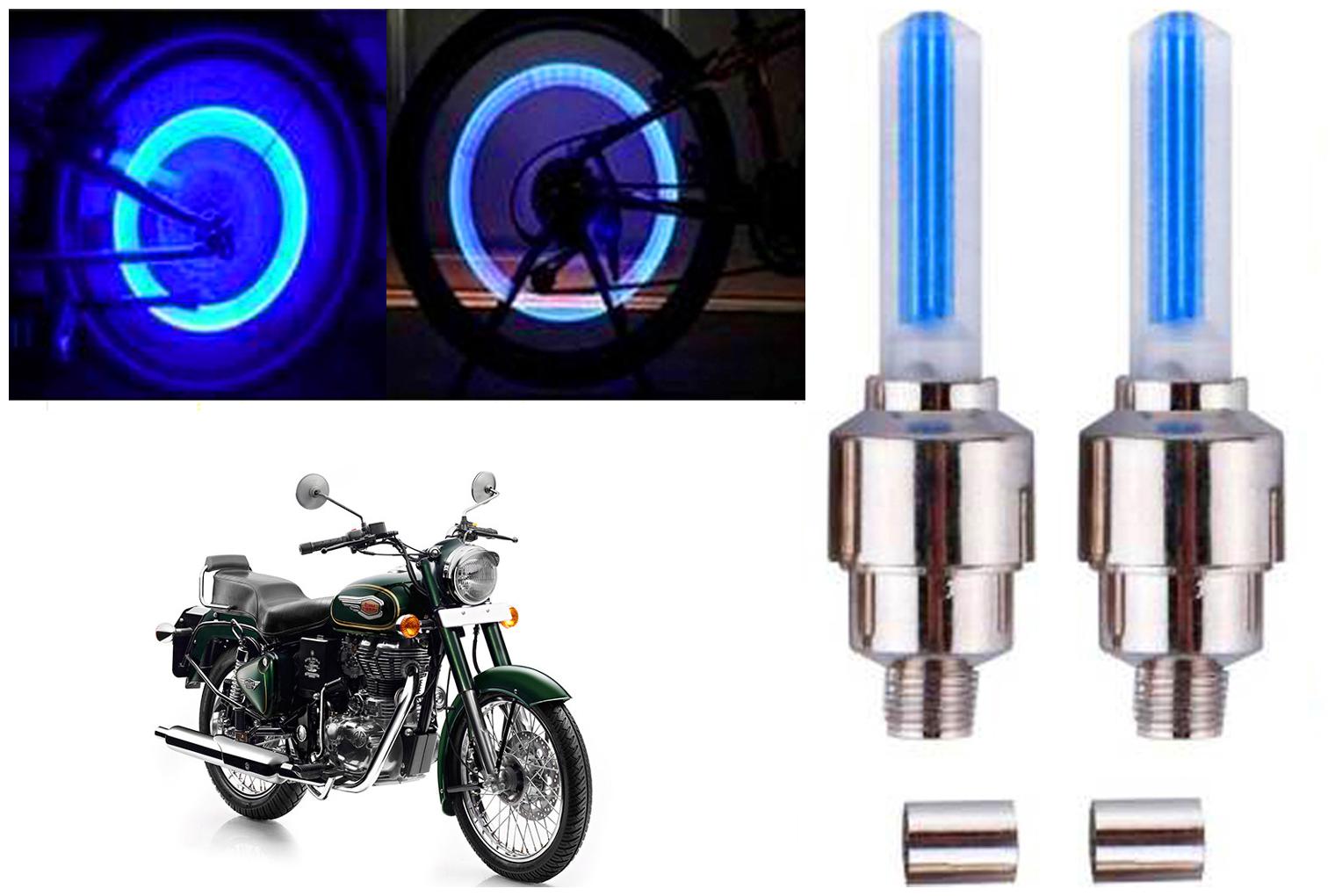 

SHOP4U( Unbranded ) Bike Tyre Blue LED With Motion Sensor Light for Royal Enfield Bullet 500