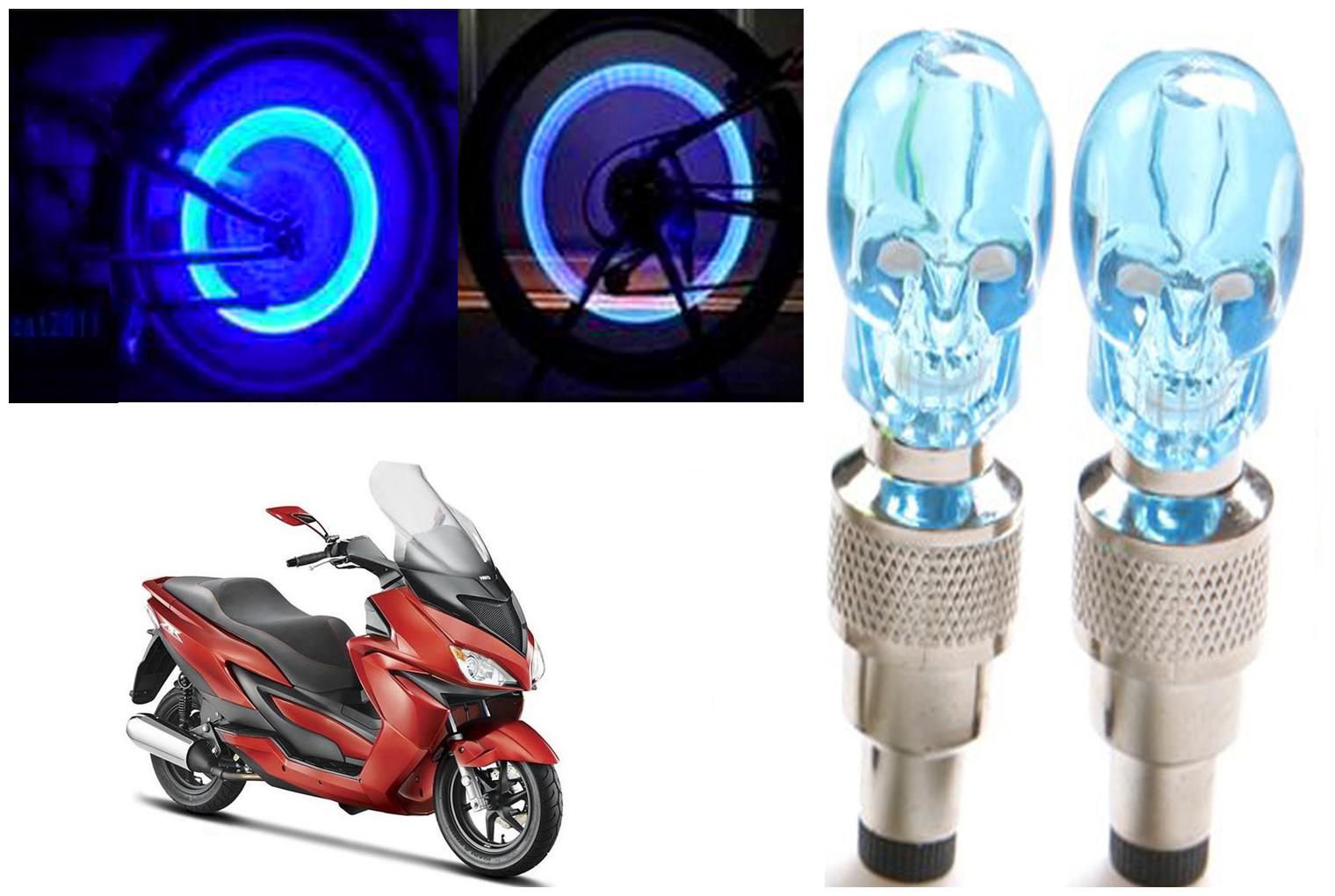 

SHOP4U( Unbranded ) Bike Skull Tyre Blue LED With Motion Sensor Light for Hero Zir