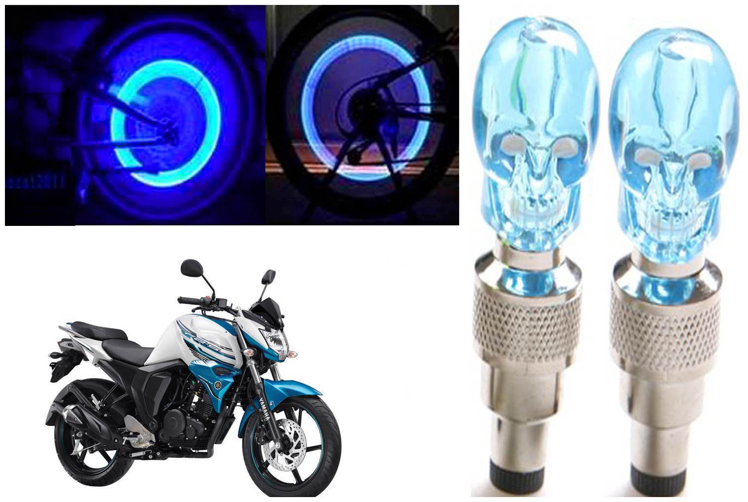 

SHOP4U( Unbranded ) Bike Skull Tyre Blue LED With Motion Sensor Light for Yamaha FZ FI