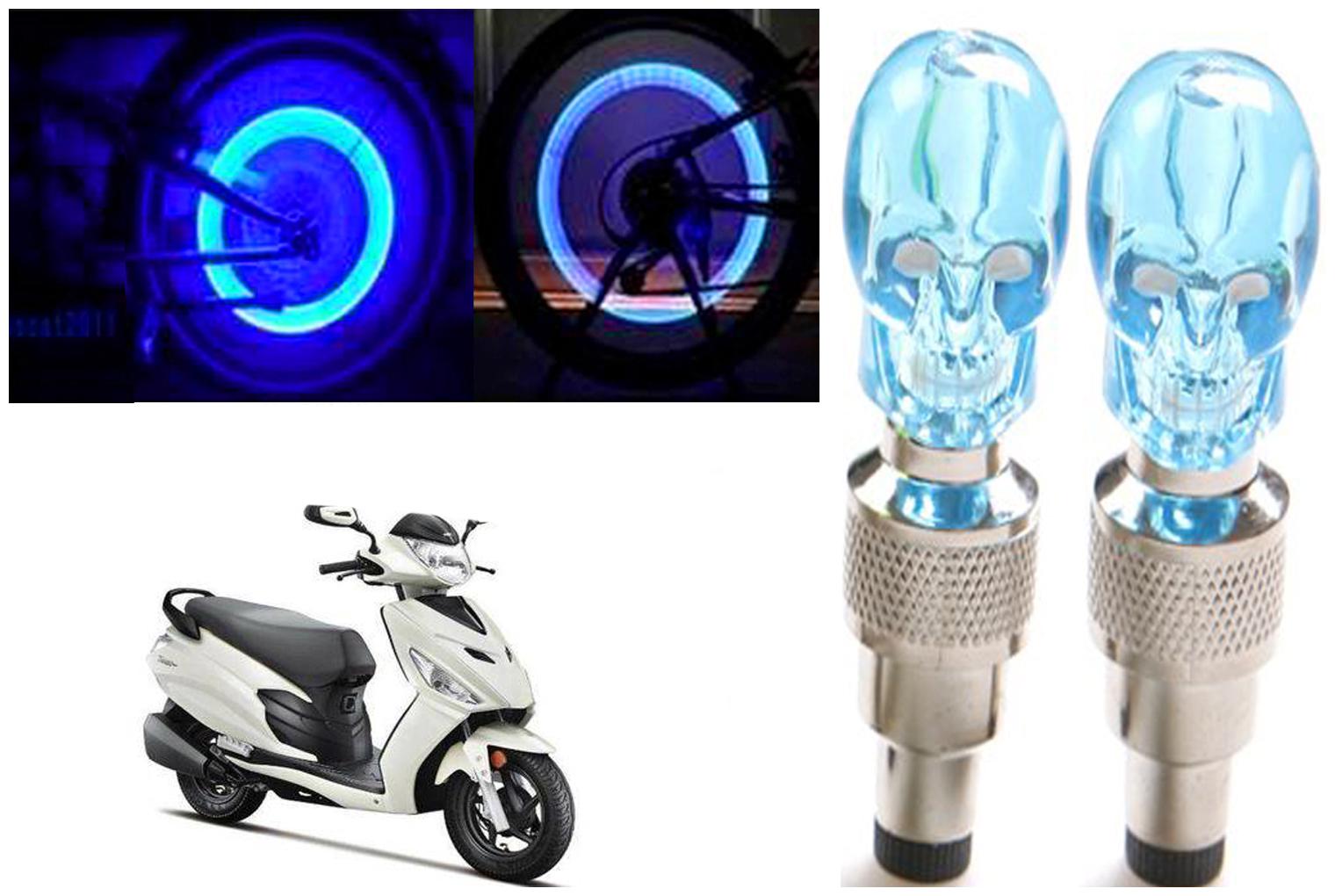 

SHOP4U( Unbranded ) Bike Skull Tyre Blue LED With Motion Sensor Light for Hero Dash