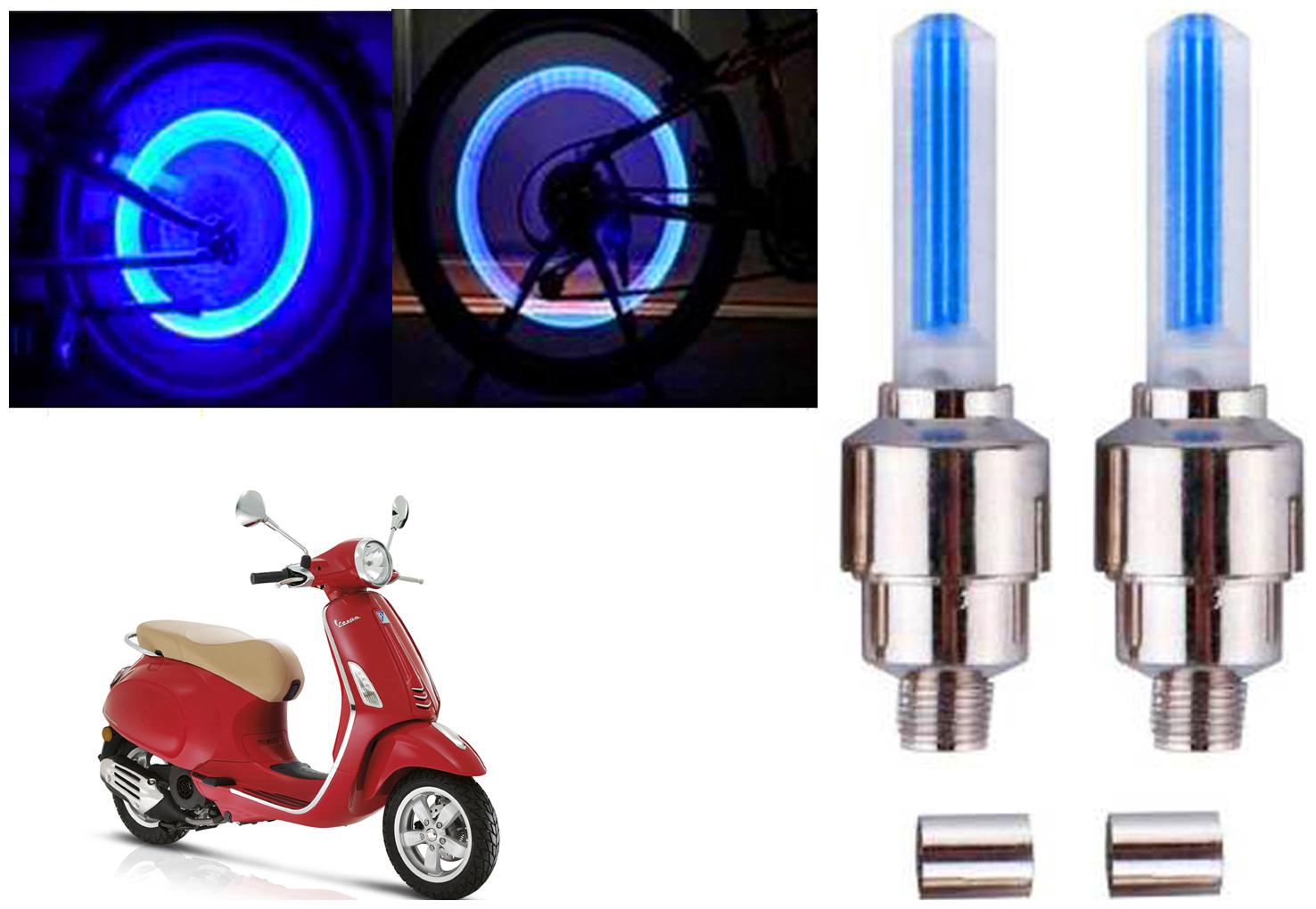 

SHOP4U( Unbranded ) Bike Tyre Blue LED With Motion Sensor Light for Piaggio Vespa Red 125