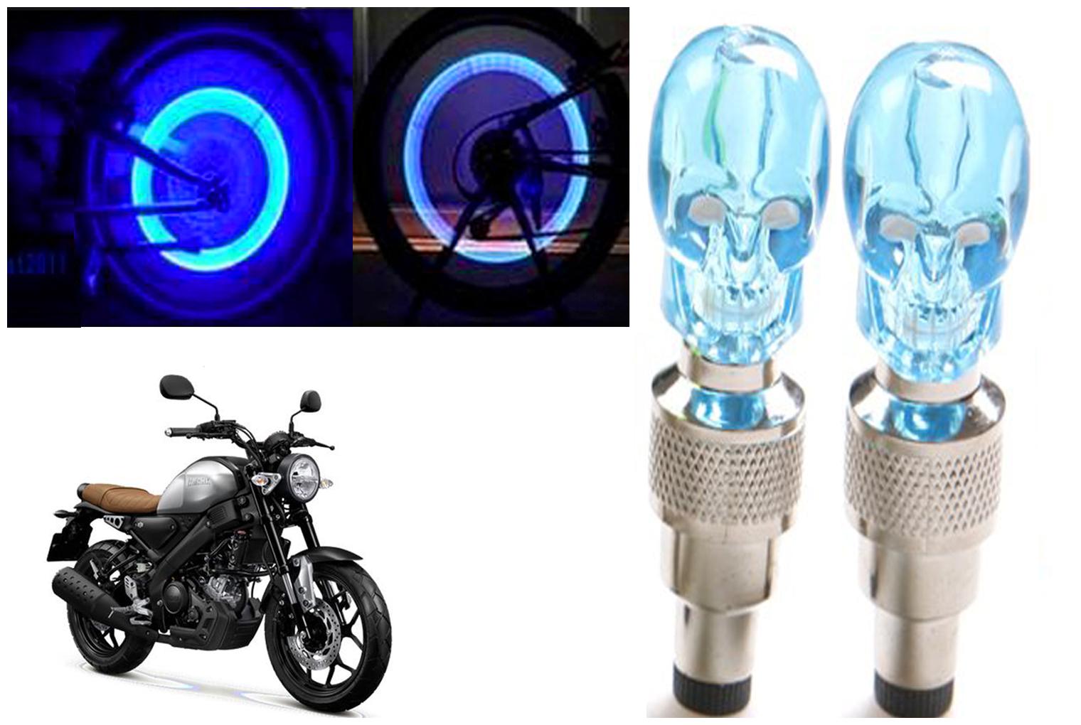 

SHOP4U( Unbranded ) Bike Skull Tyre Blue LED With Motion Sensor Light for Yamaha XSR155
