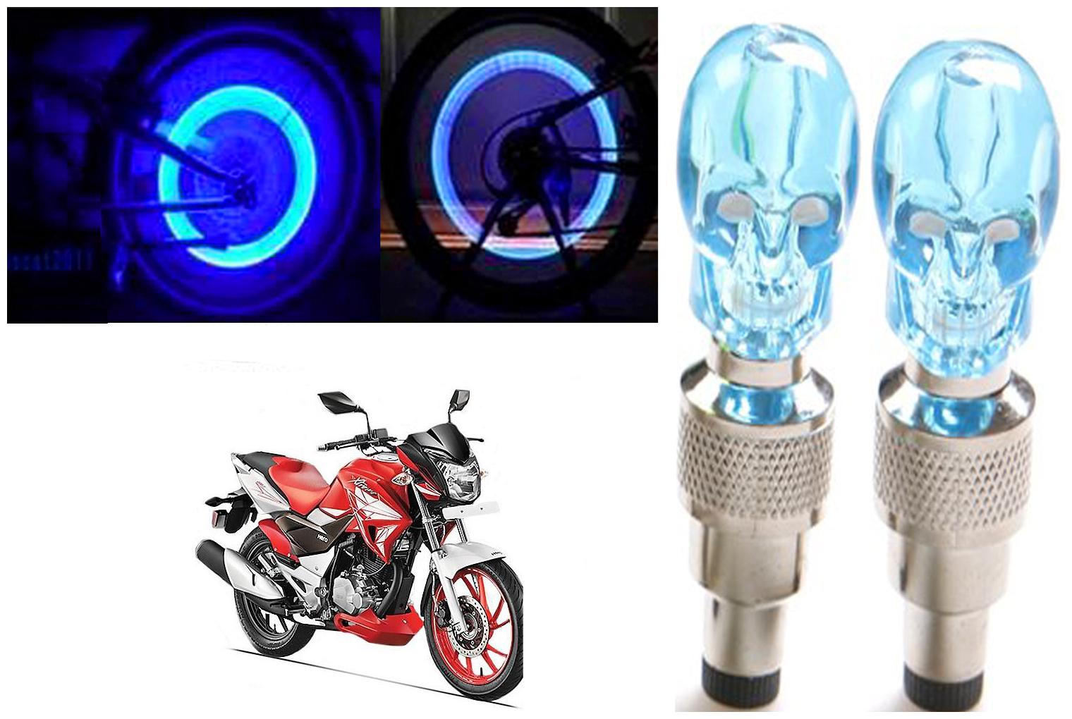 

SHOP4U( Unbranded ) Bike Skull Tyre Blue LED With Motion Sensor Light for Hero Xtreme 200S