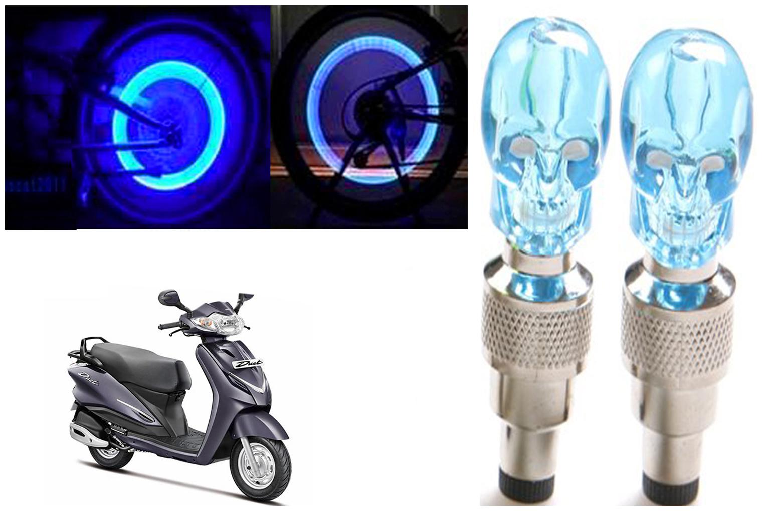 

SHOP4U( Unbranded ) Bike Skull Tyre Blue LED With Motion Sensor Light for Hero Duet