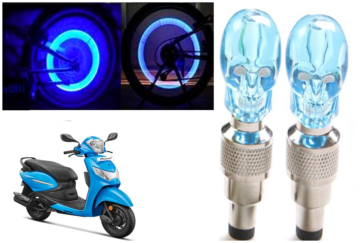 

SHOP4U( Unbranded ) Bike Skull Tyre Blue LED With Motion Sensor Light for Hero Pleasure Plus