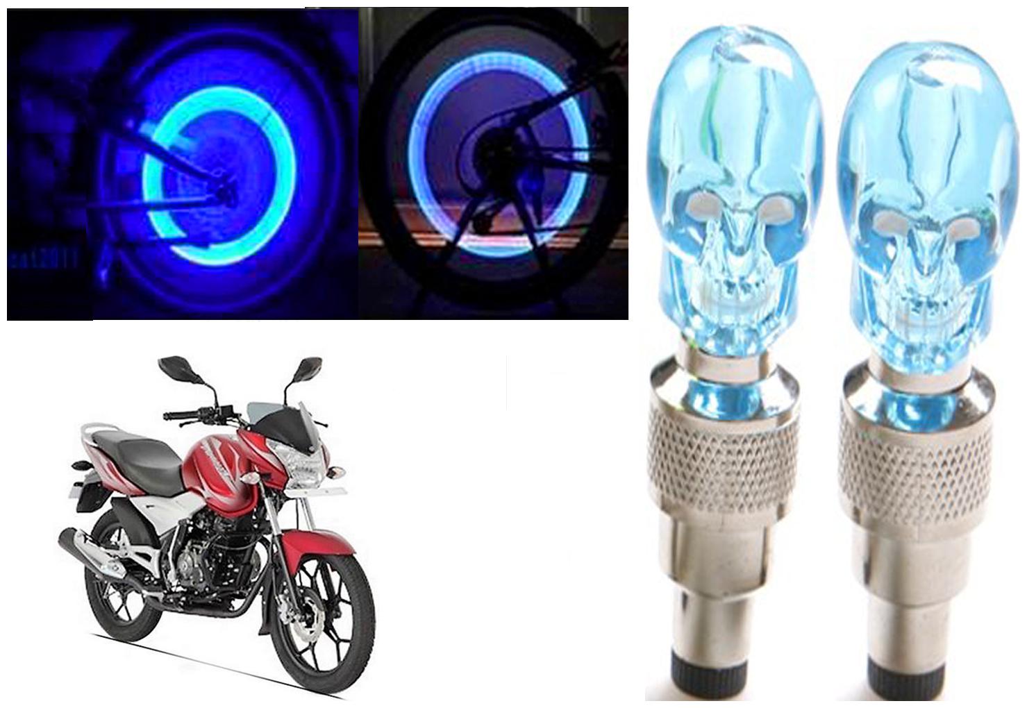

SHOP4U( Unbranded ) Bike Skull Tyre Blue LED With Motion Sensor Light for Bajaj Discover 125ST