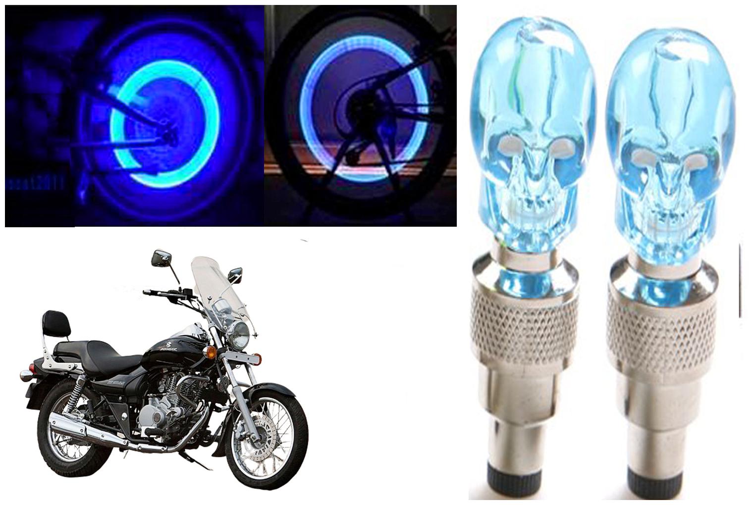 

SHOP4U( Unbranded ) Bike Skull Tyre Blue LED With Motion Sensor Light for Bajaj Avenger 200