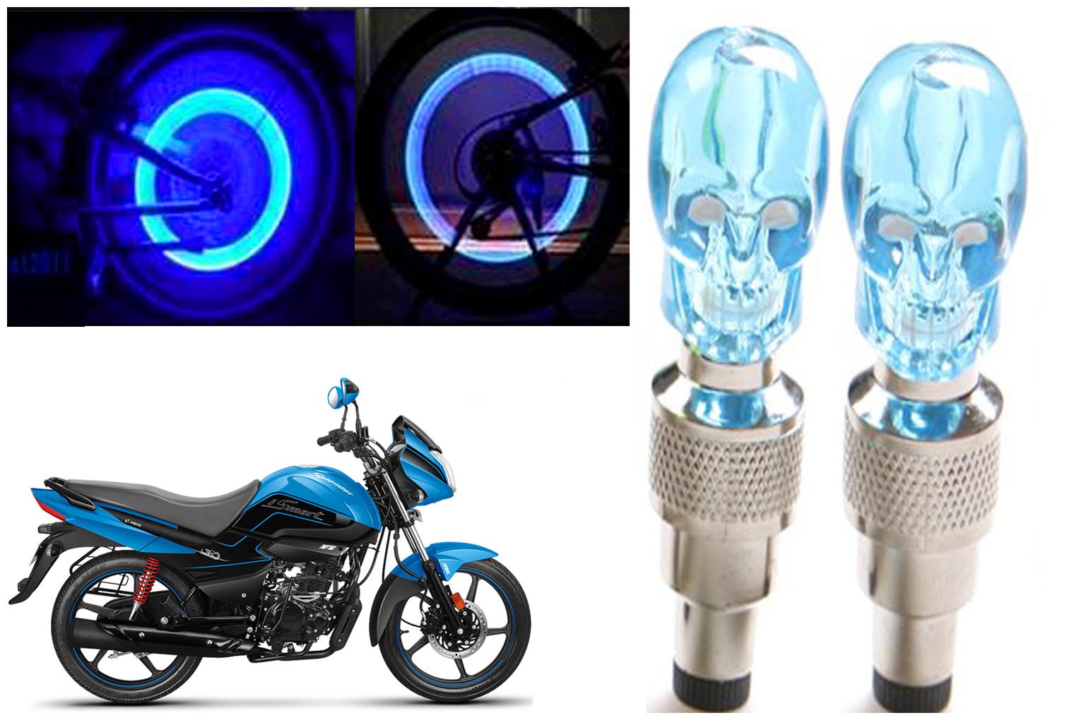 

SHOP4U( Unbranded ) Bike Skull Tyre Blue LED With Motion Sensor Light for Hero Splendor iSmart BS4
