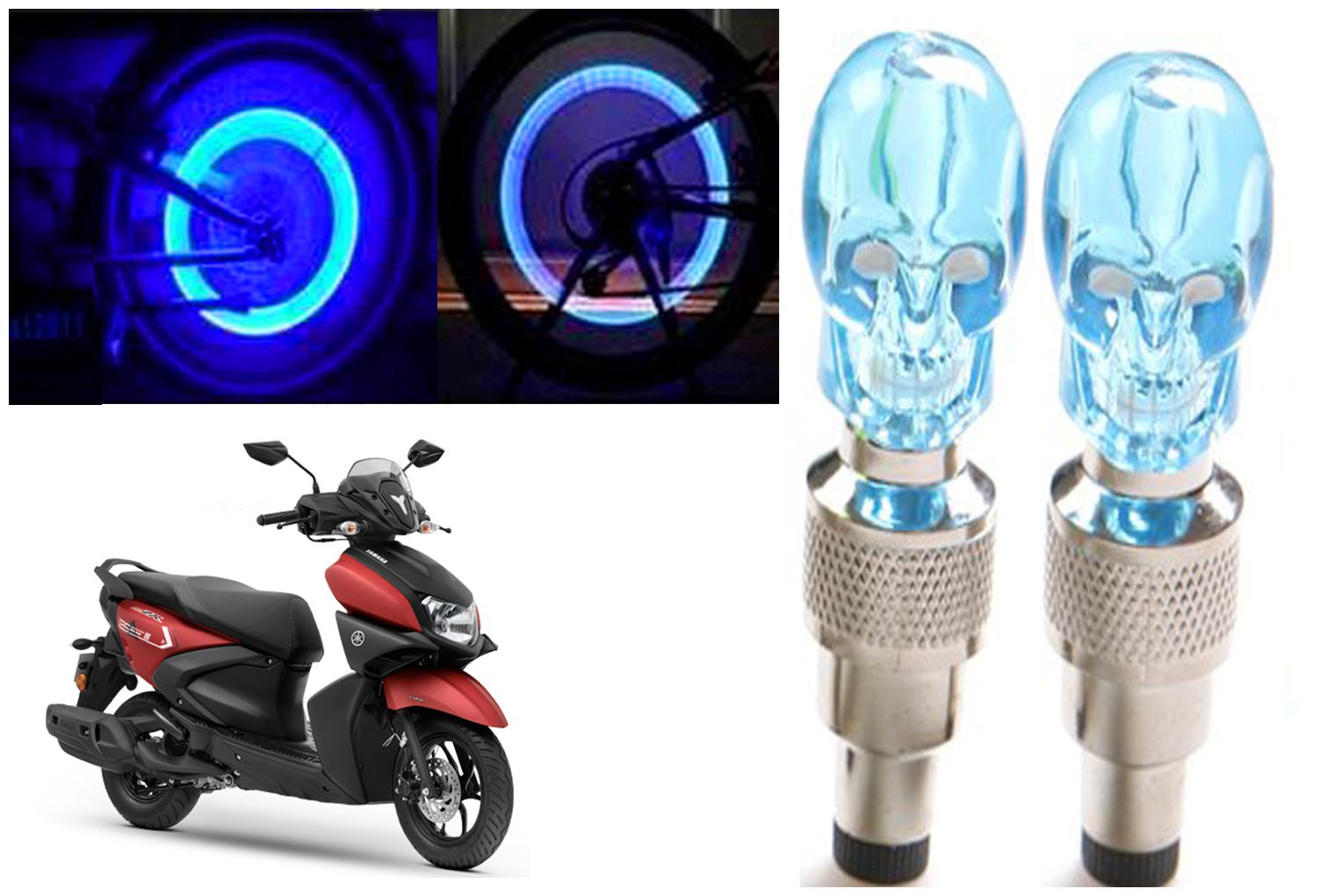 

SHOP4U( Unbranded ) Bike Skull Tyre Blue LED With Motion Sensor Light for Yamaha RayZR 125
