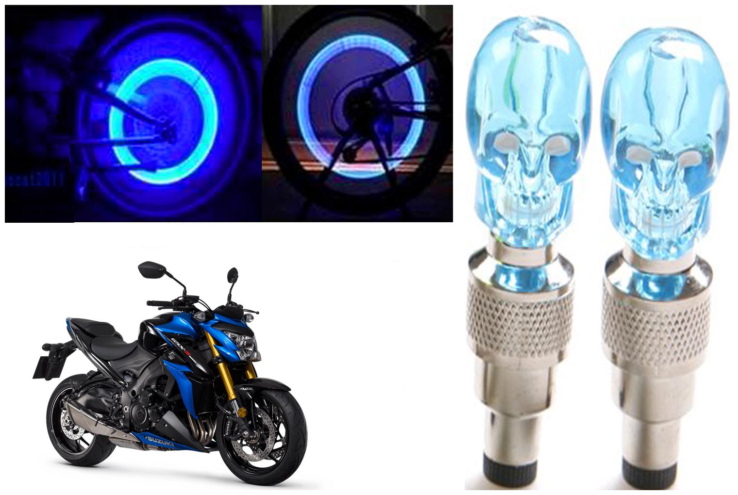 

SHOP4U( Unbranded ) Bike Skull Tyre Blue LED With Motion Sensor Light for Suzuki GSX S1000