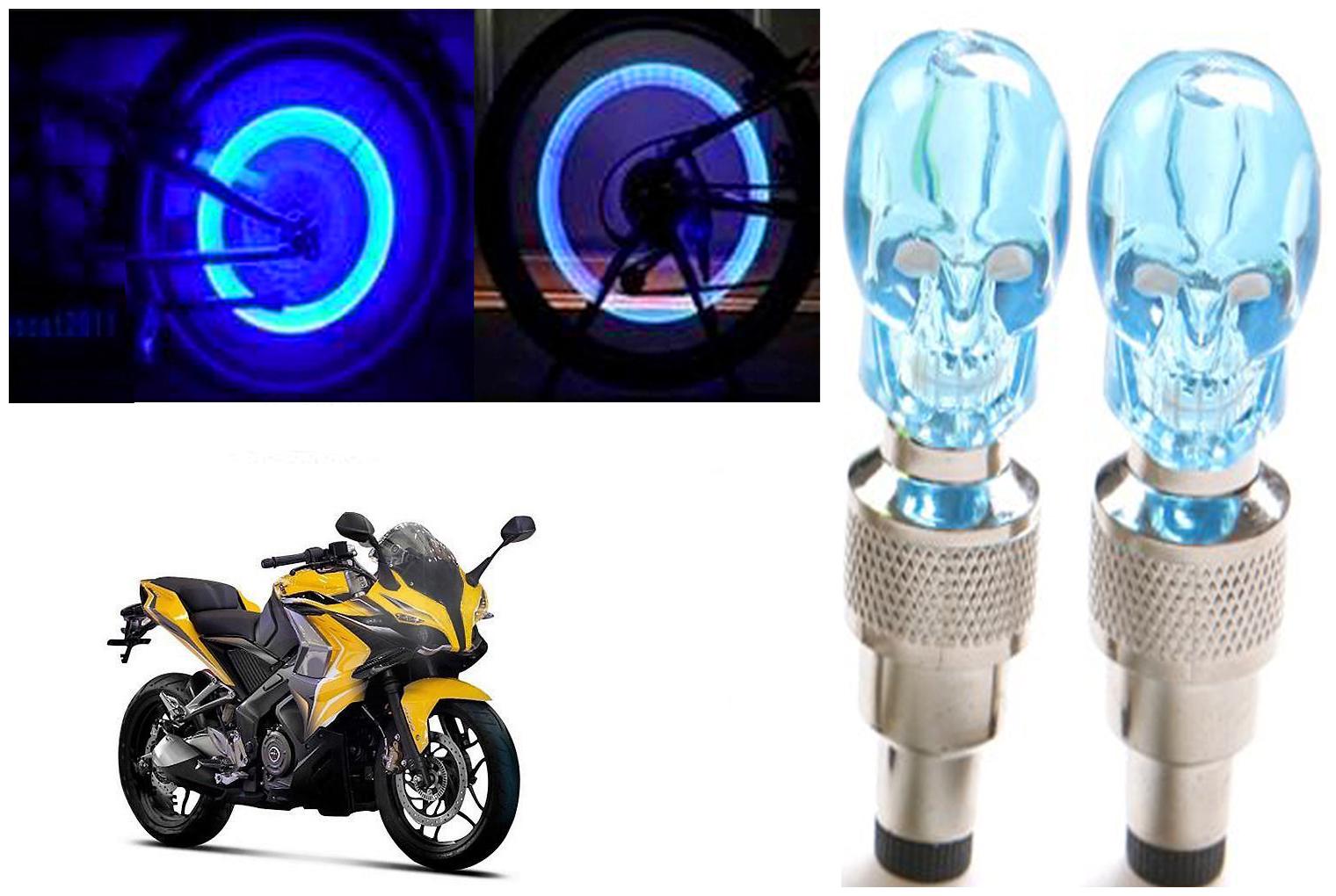

SHOP4U( Unbranded ) Bike Skull Tyre Blue LED With Motion Sensor Light for Bajaj Pulsar SS400