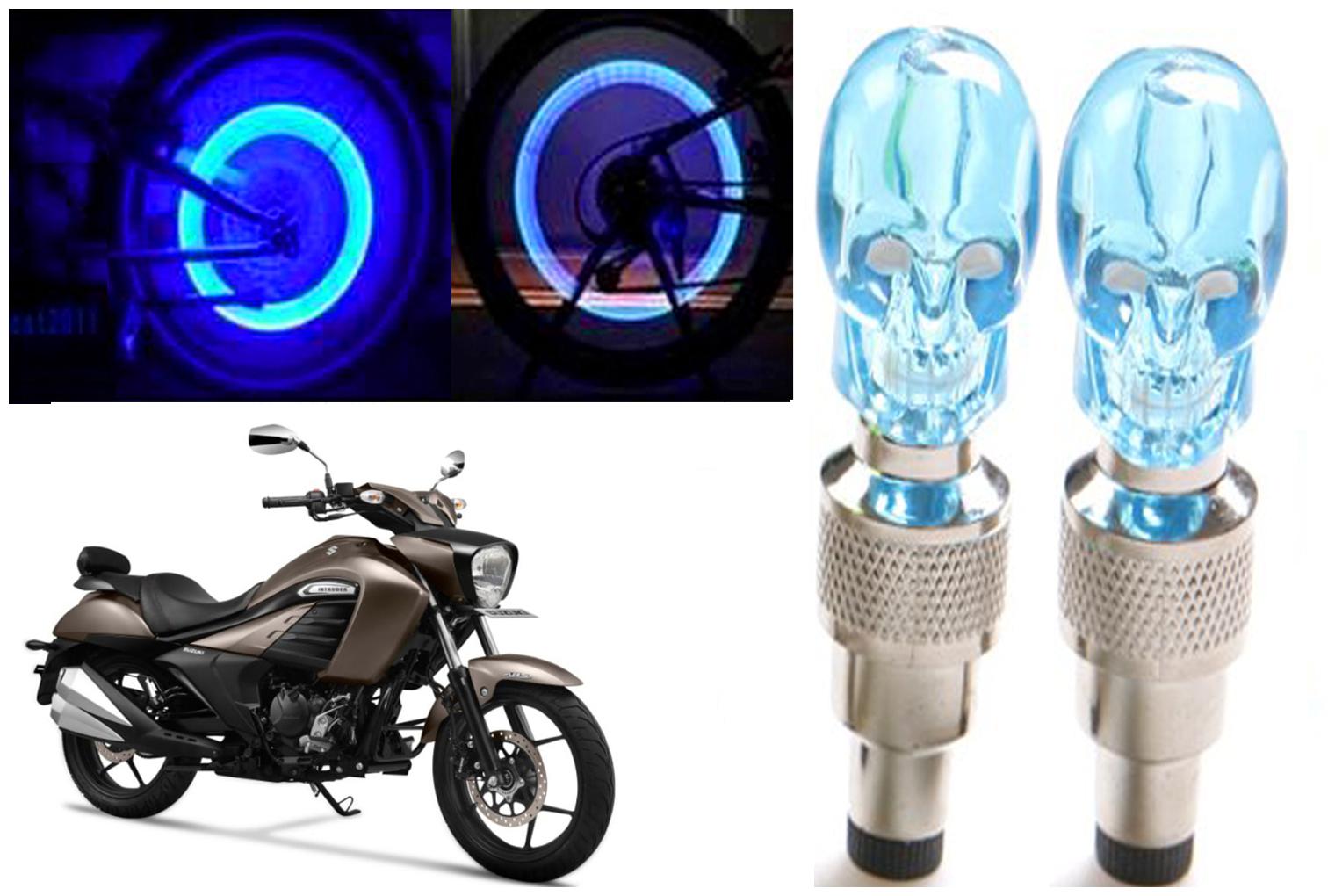 

SHOP4U( Unbranded ) Bike Skull Tyre Blue LED With Motion Sensor Light for Suzuki Intruder 250