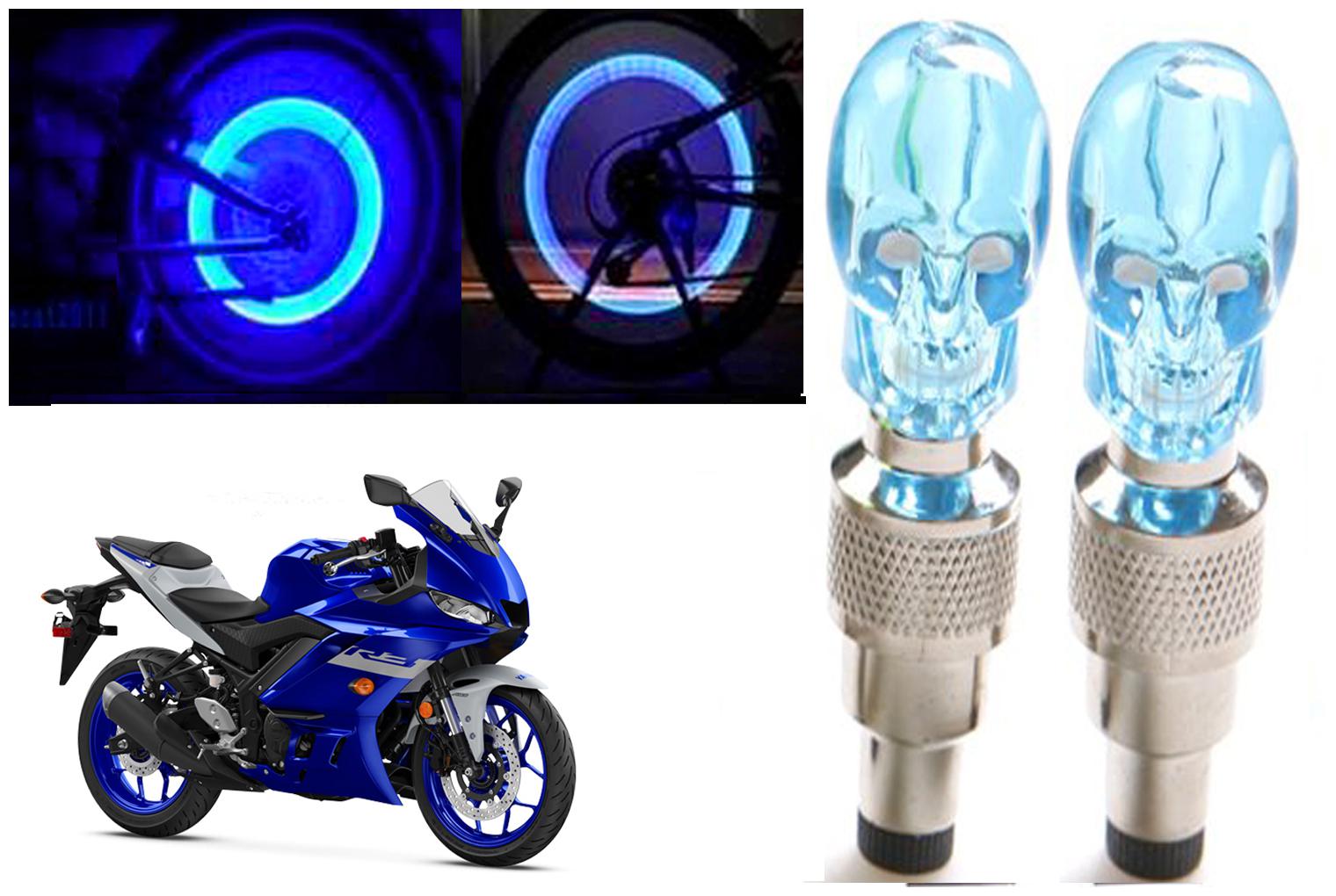 

SHOP4U( Unbranded ) Bike Skull Tyre Blue LED With Motion Sensor Light for Yamaha YZF R3