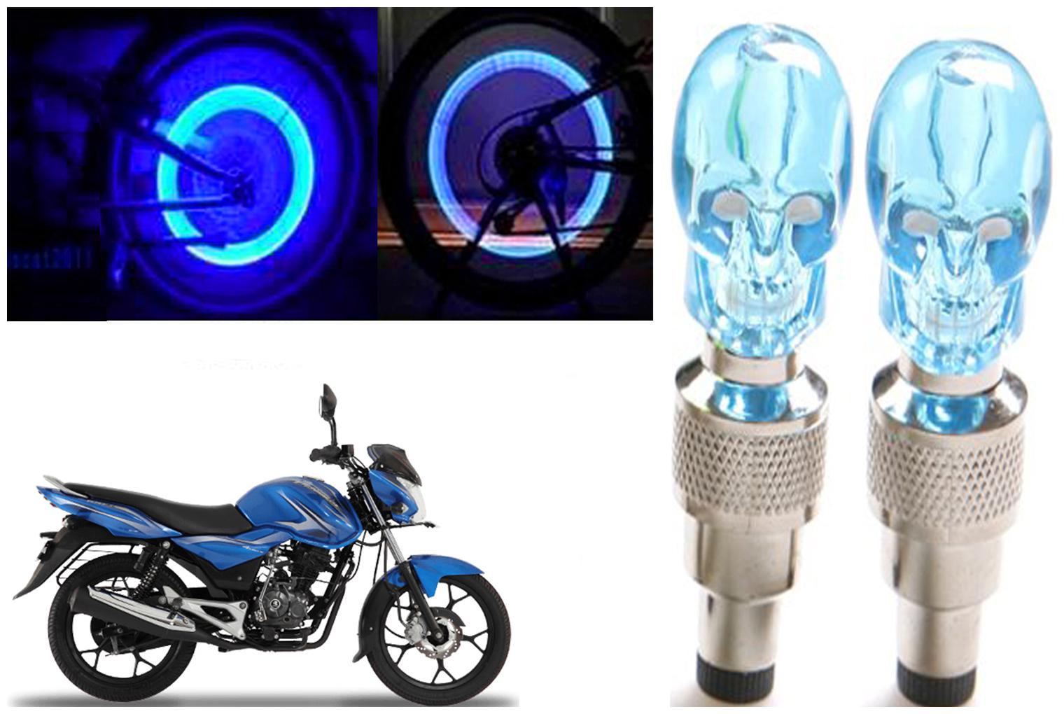 

SHOP4U( Unbranded ) Bike Skull Tyre Blue LED With Motion Sensor Light for Bajaj Discover 100M