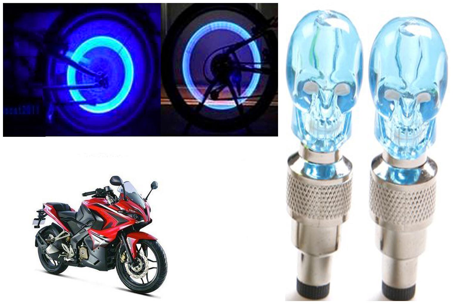 

SHOP4U( Unbranded ) Bike Skull Tyre Blue LED With Motion Sensor Light for Bajaj Pulsar RS200