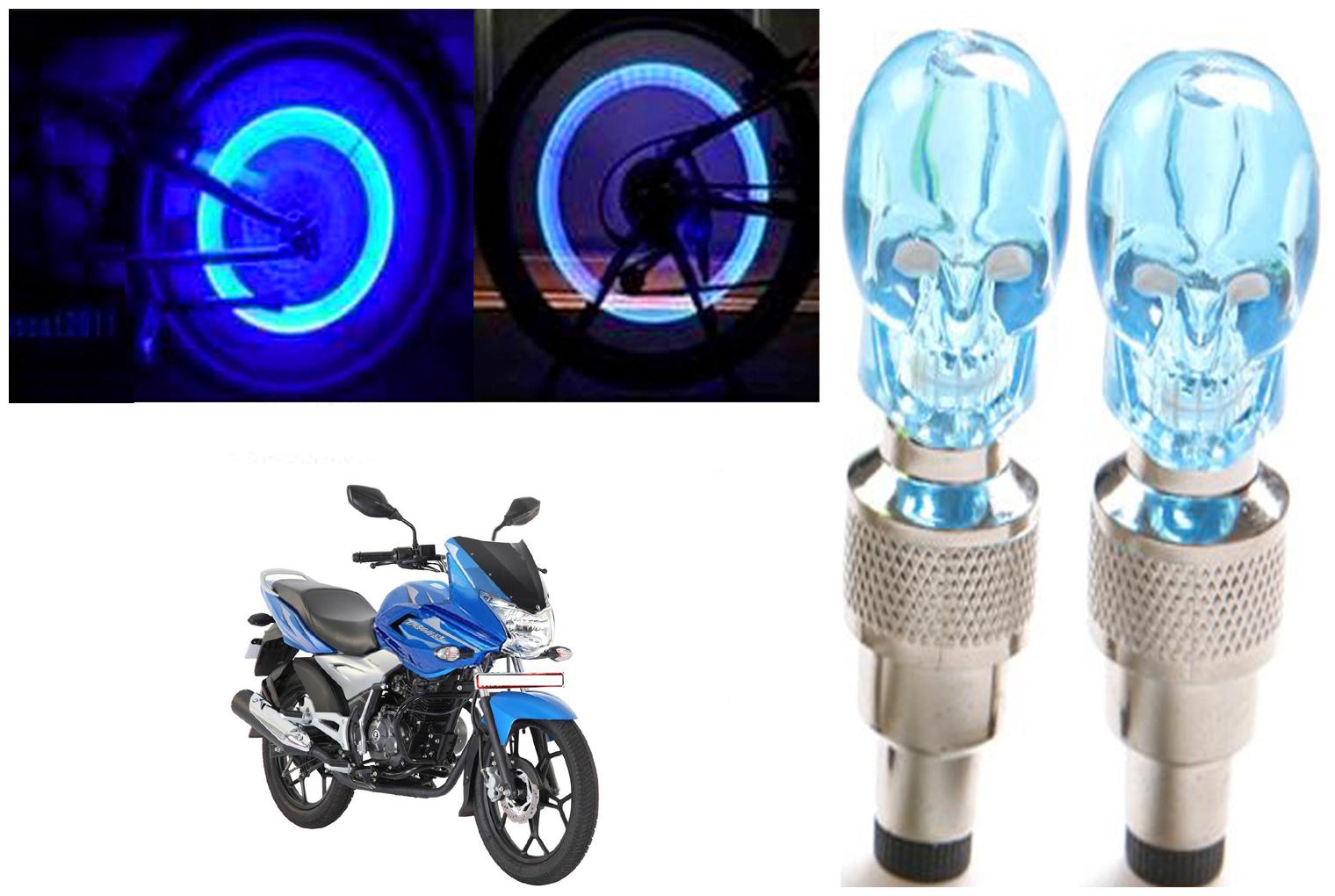 

SHOP4U( Unbranded ) Bike Skull Tyre Blue LED With Motion Sensor Light for Bajaj Discover 150F