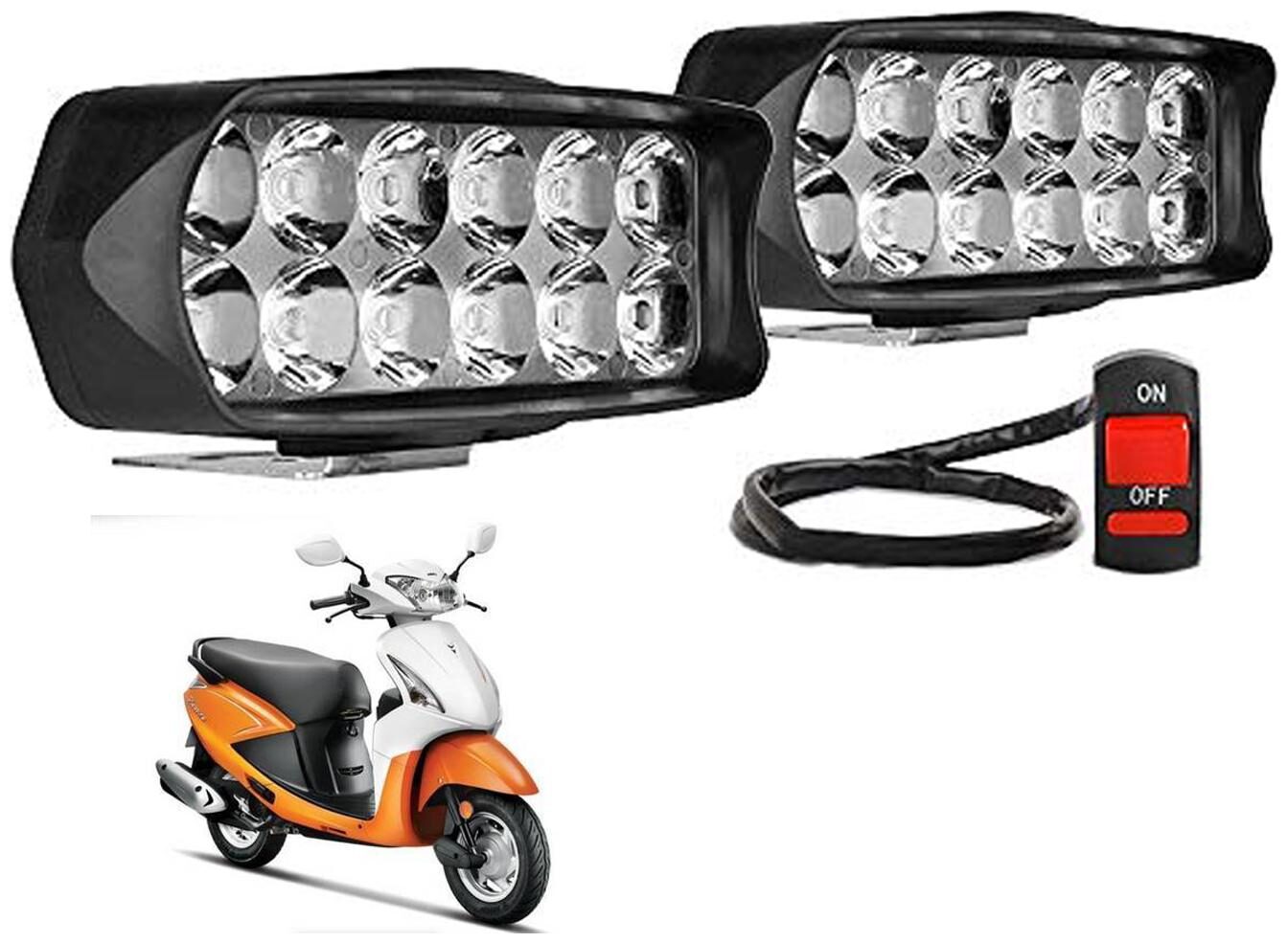 

SHOP4U Waterproof 12 LED Fog Light Head Lamp for Hero Pleasure ( Set of 2 Free On Off Switch)