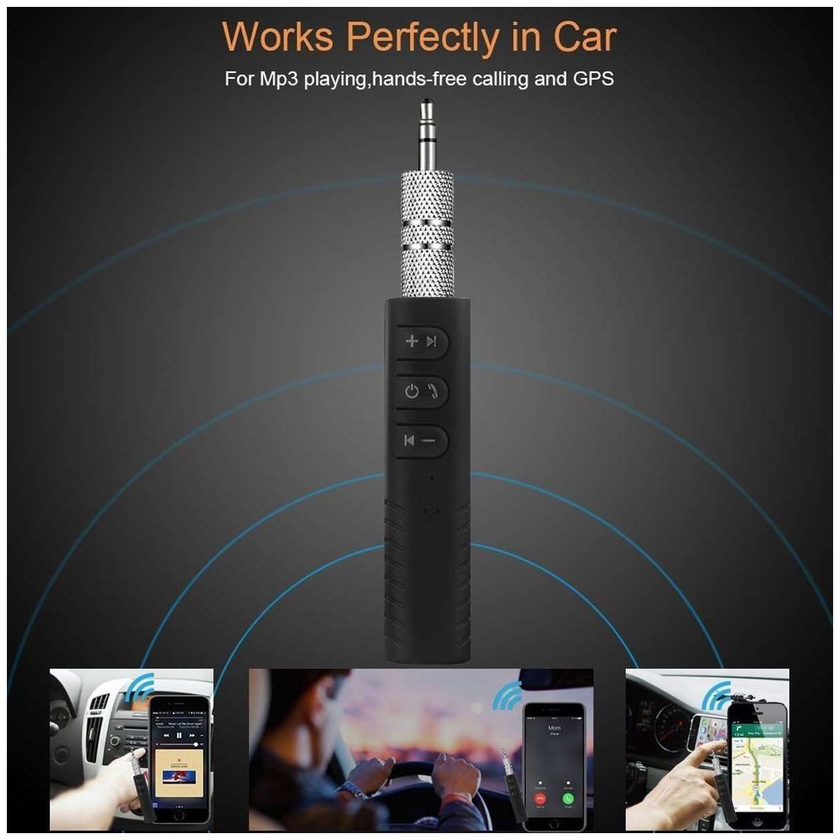 

SHOPLINE Universal 3 5mm Jack Bluetooth V4 1 Car Kit Hands Free Music Audio Receiver Adapter Auto AUX Kit for Speaker Headphone Car Stereo