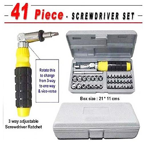 

Shopper52 41 pc Tool Kit Screwdriver Set Socket Set - 41PCTK