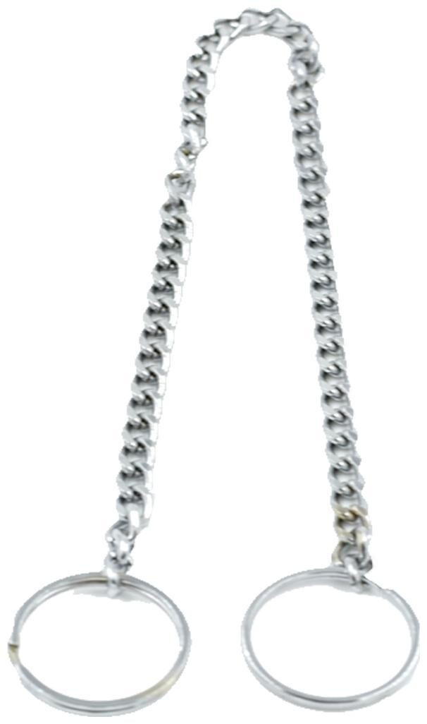 

SILVER LONG CHAIN CLASP 35 CM KEYRING METAL WAIST BELT KEYCHAIN