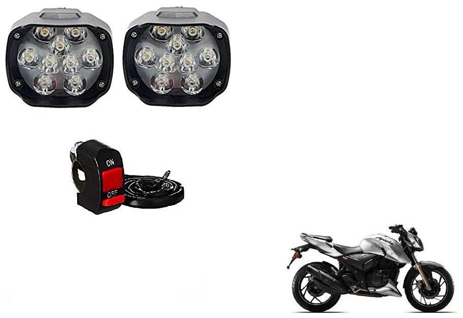 

Skynex 9 led Fog Lamp Assembly set of 2 For TVS Apache RTR 180(ABS)
