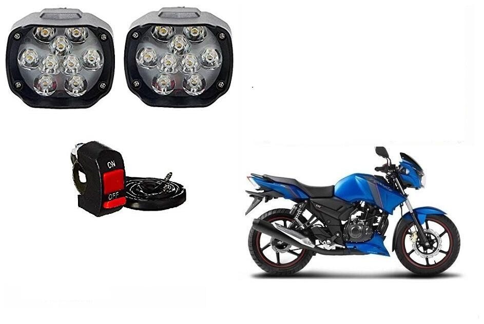 

Skynex 9 led Fog Lamp Assembly set of 2 For TVS Apache RTR 180