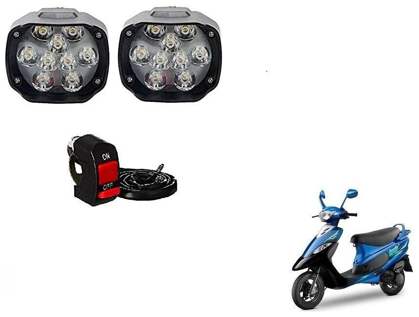 

Skynex 9 led Fog Lamp Assembly set of 2 For TVS Scooty Pep