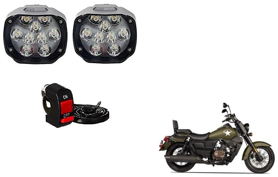 

Skynex 9 led Fog Lamp Assembly set of 2 For Royal Enfield Comet