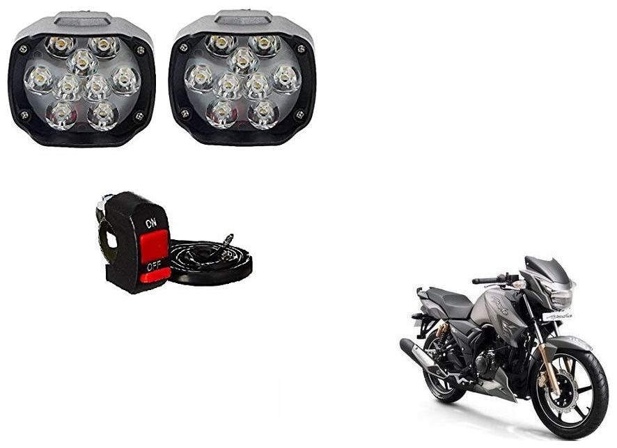 

Skynex 9 led Fog Lamp Assembly set of 2 For TVS Apache RTR 180