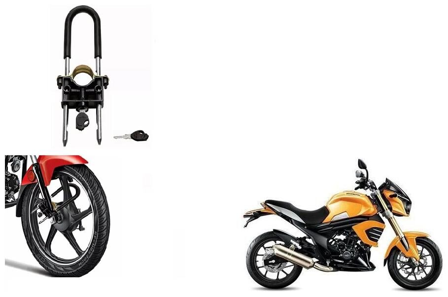 

Skynex U-Type Bike Anti Theft Wheel Lock For Mahindra Mojo