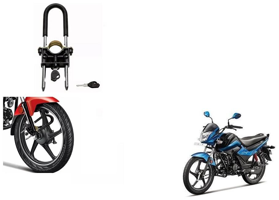 

Skynex U-Type Bike Anti Theft Wheel Lock For Hero Splendor i-Smart