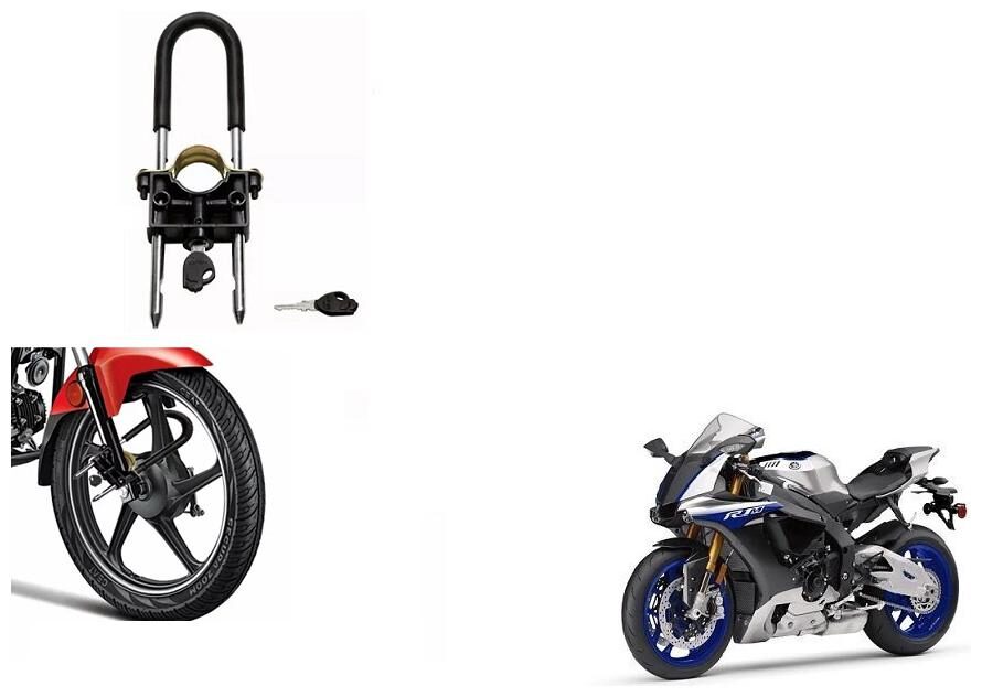 

Skynex U-Type Bike Anti Theft Wheel Lock For Yamaha YZF-R1