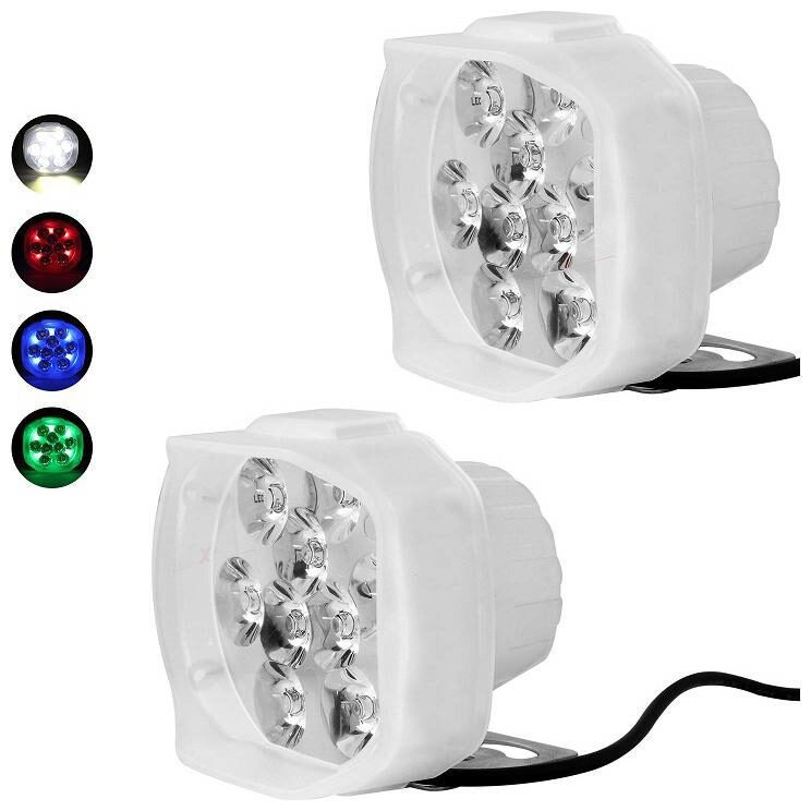 

Skynex White Body 9 Led Multi Light Set Of 2 For TVS Sport