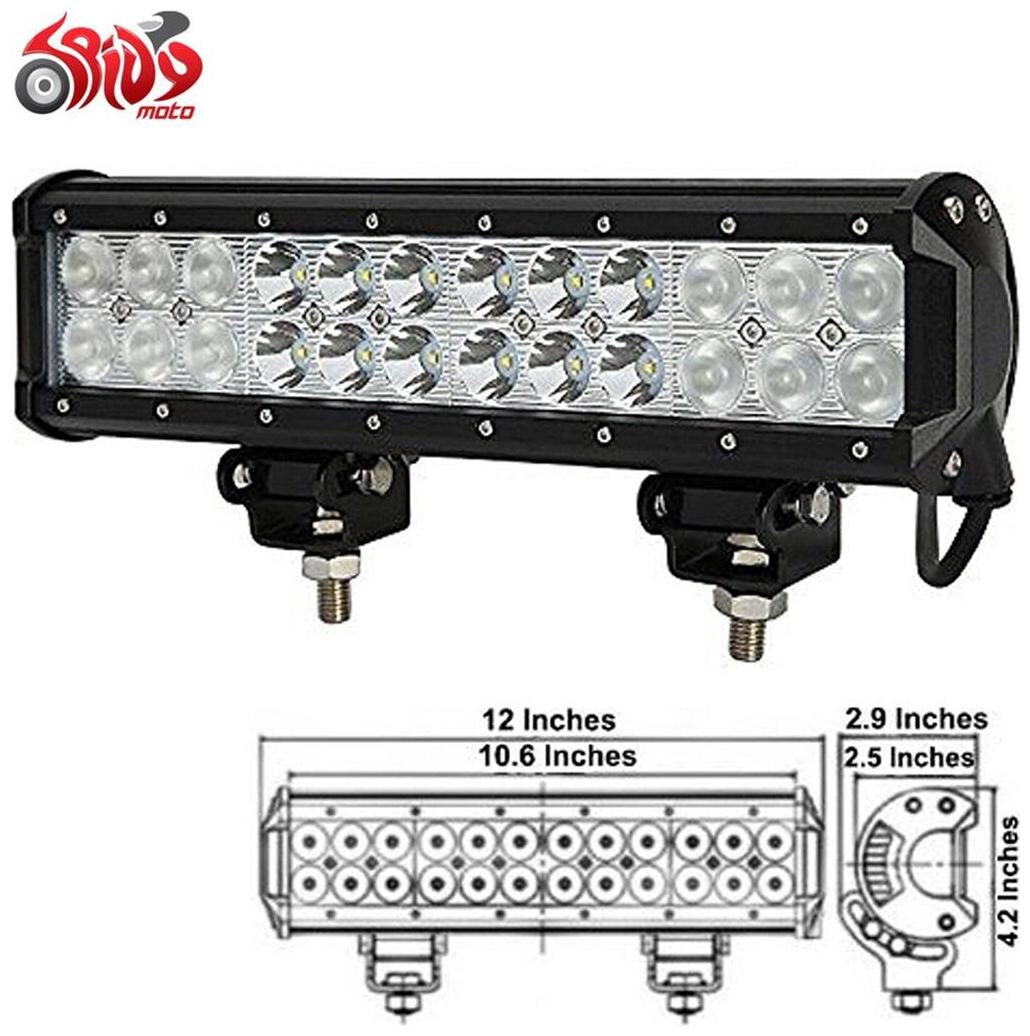 

Spidy Moto 12 72W Cree LED Light Bar Spot Flood Combo Beam Offroad Light Hyundai Elantra