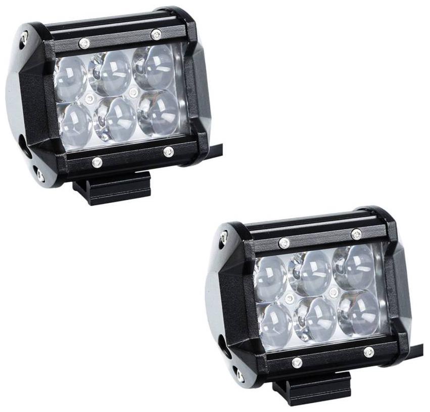 

Spidy Moto 4D Reflect Lens 18W CREE LED Work Light Bar Flood Off-road
