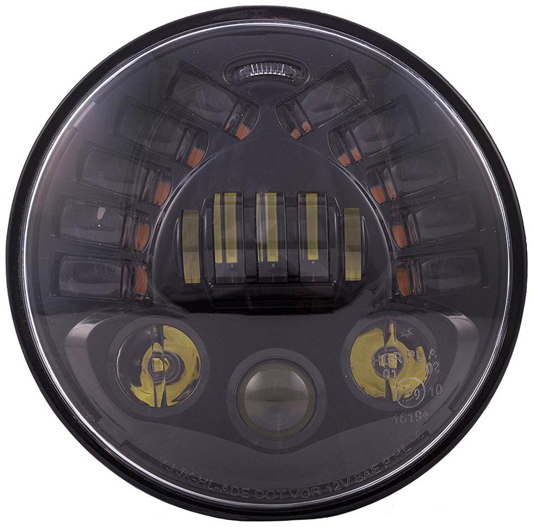 

Spidy Moto 7inch LED Retrofits Headlight Daymaker Black DRL Motorcycle for Royal Enfield Classic