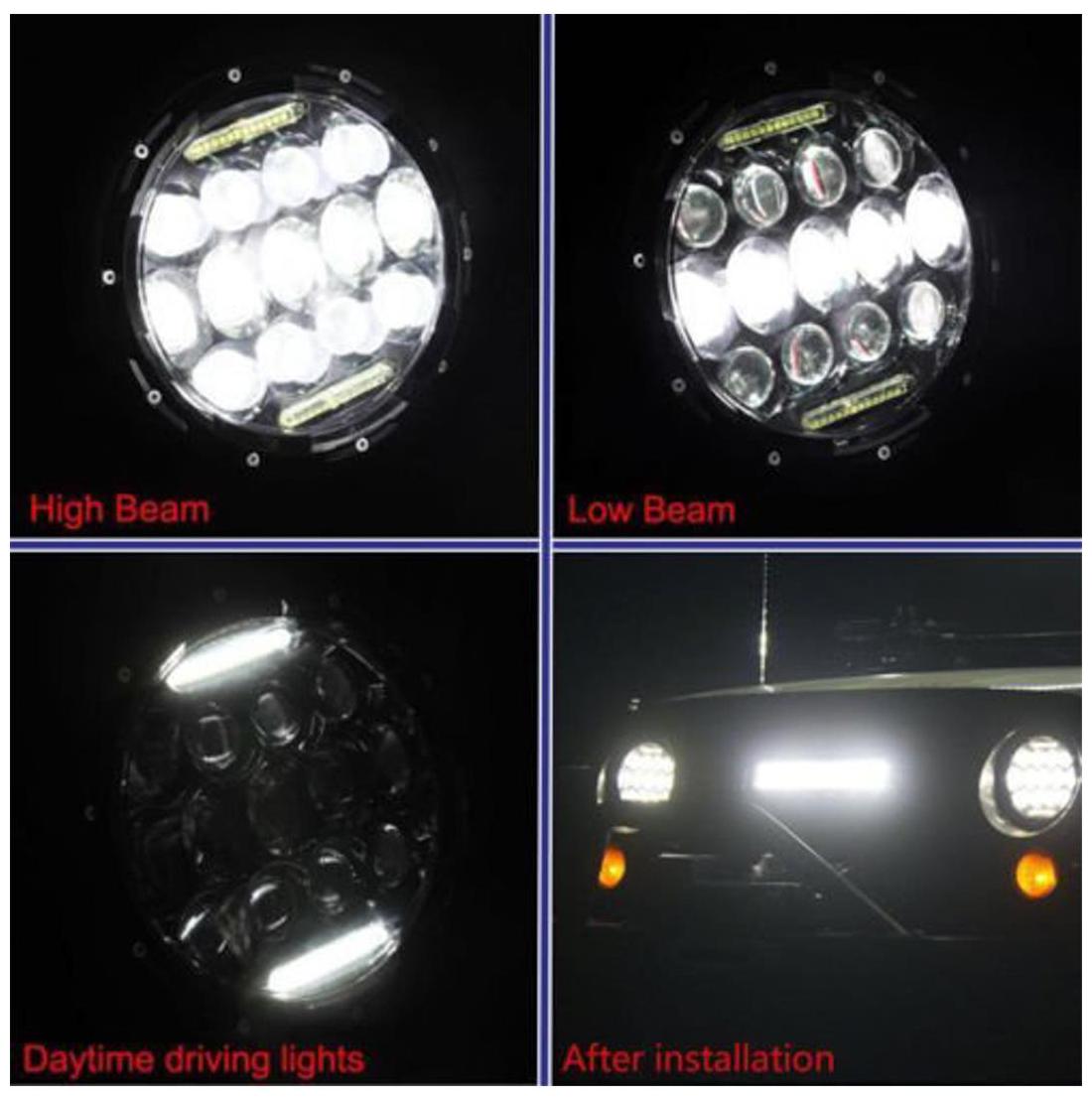 

Spidy Moto H4 Bullet Projector Daymaker LED Light Headlight Royal Enfield Twin